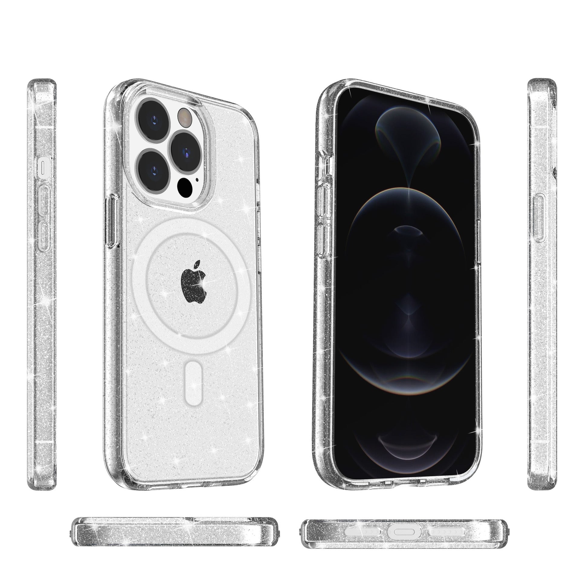 iPhone 13 Pro Terminator Magsafe Glitters Hard Clear Case
