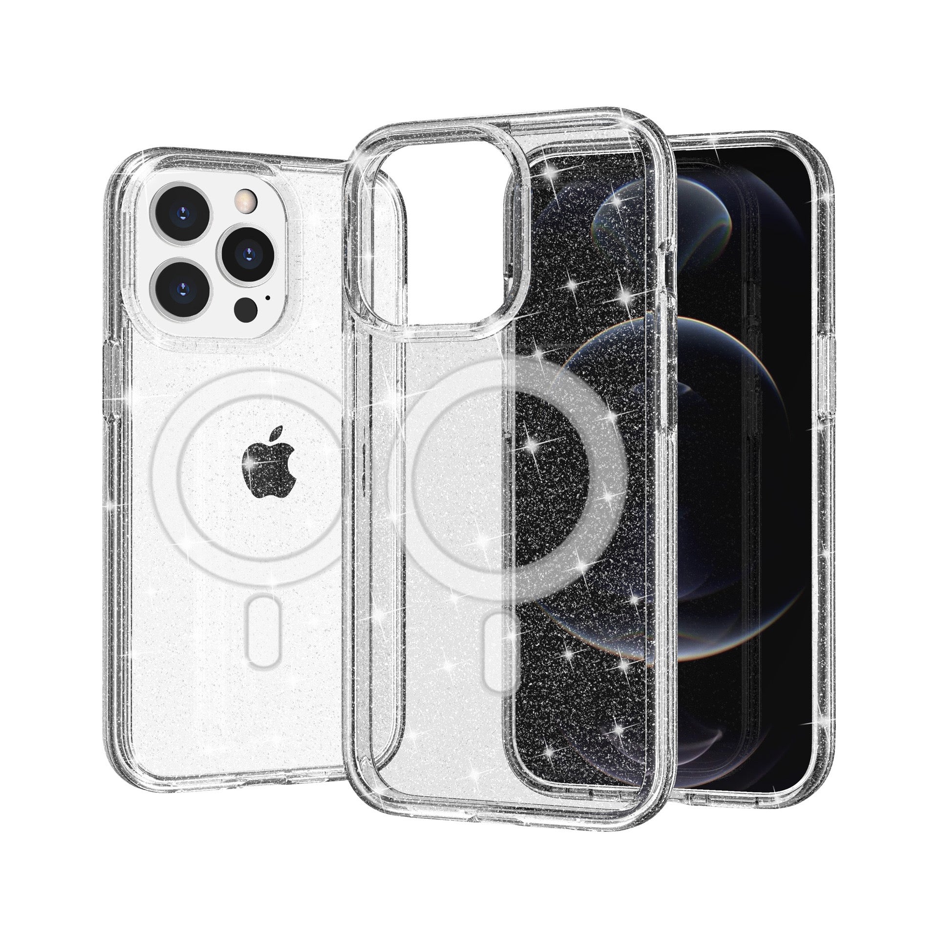 iPhone 15 Terminator Magsafe Glitters Hard Clear Case