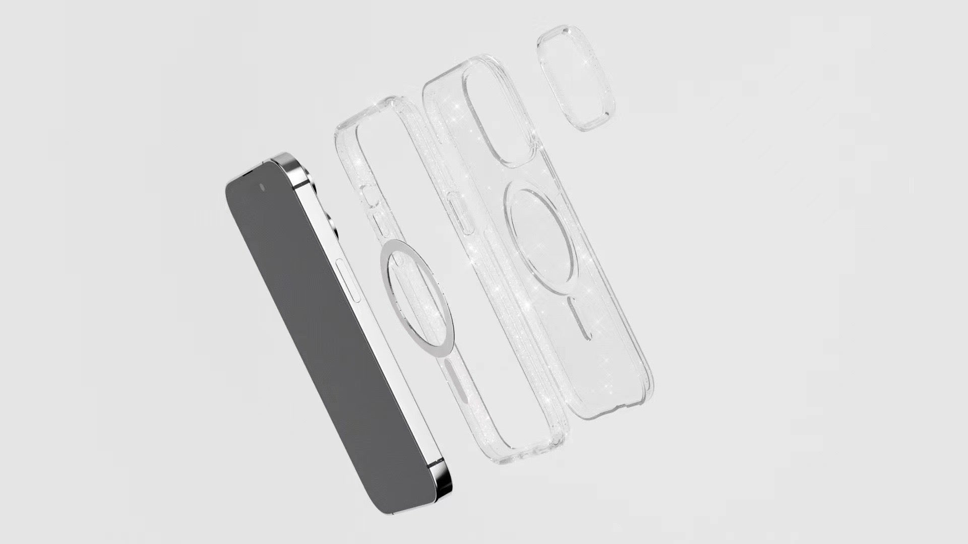 iPhone 13 Terminator Magsafe Glitters Hard Clear Case
