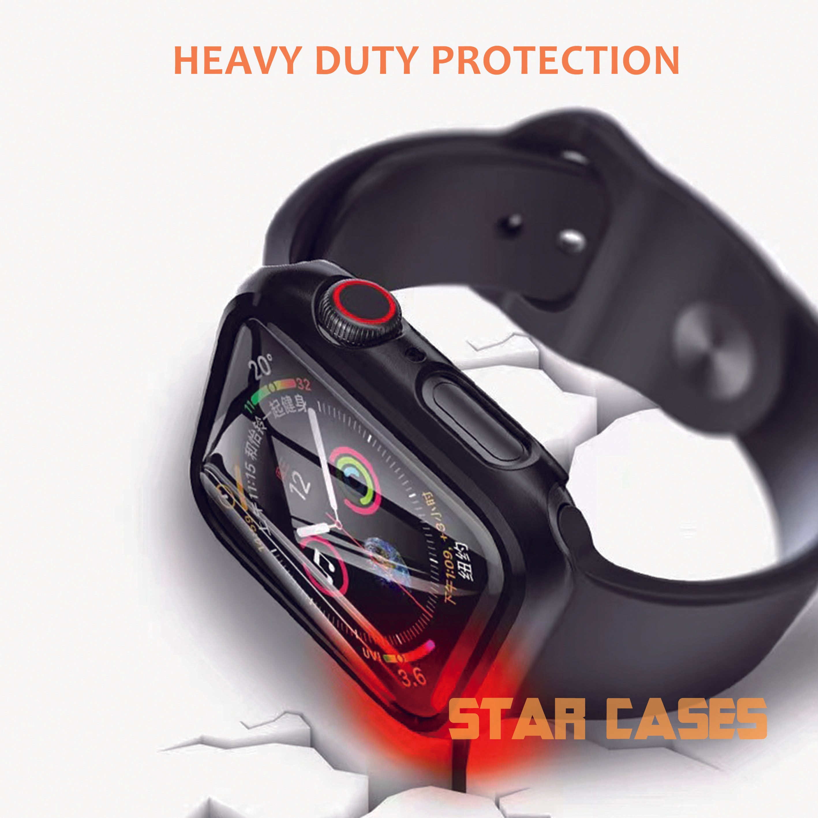 Apple Watch Tempered Glass+Hard PC Cover