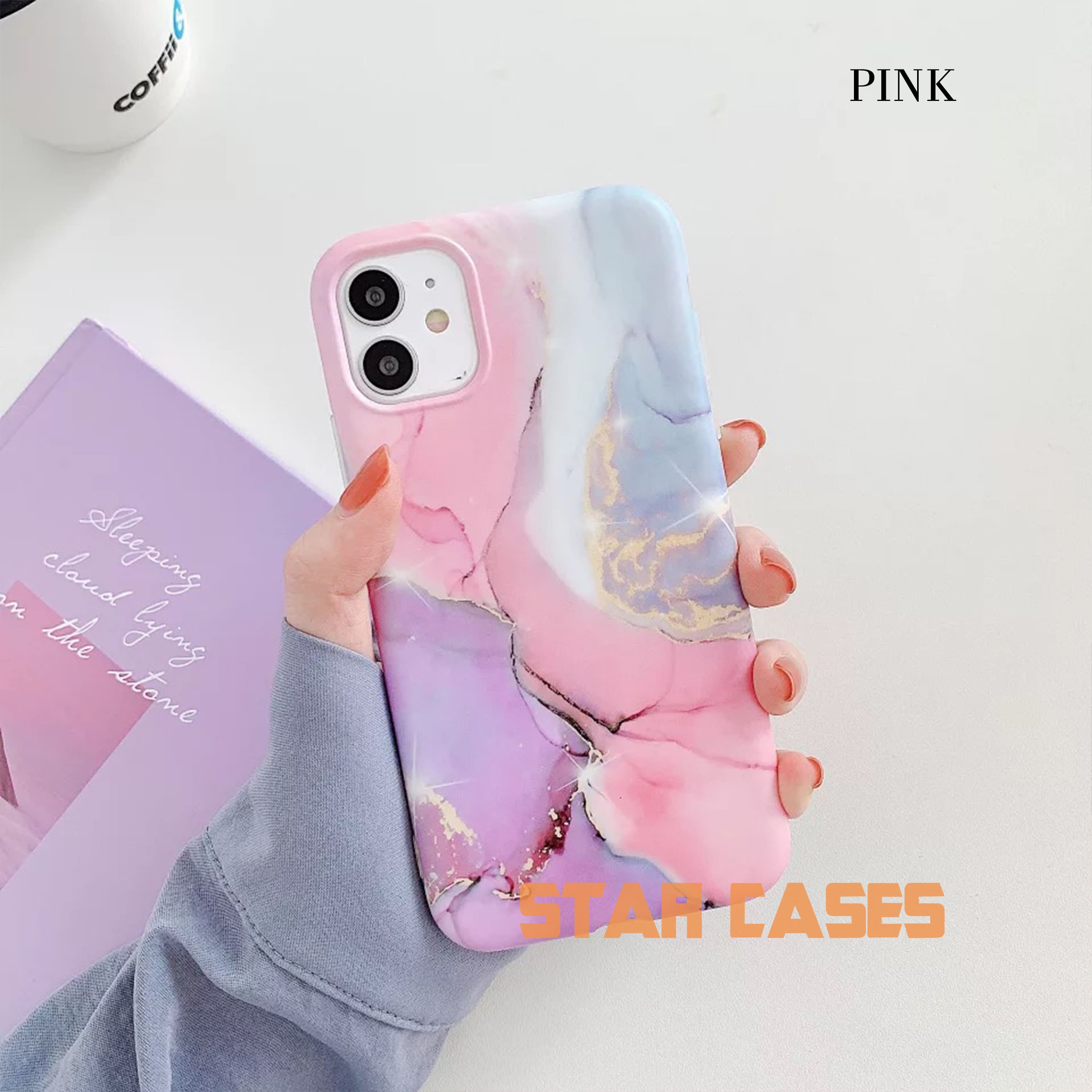 iPhone 14 Plus Marble Blooming Silicone Case