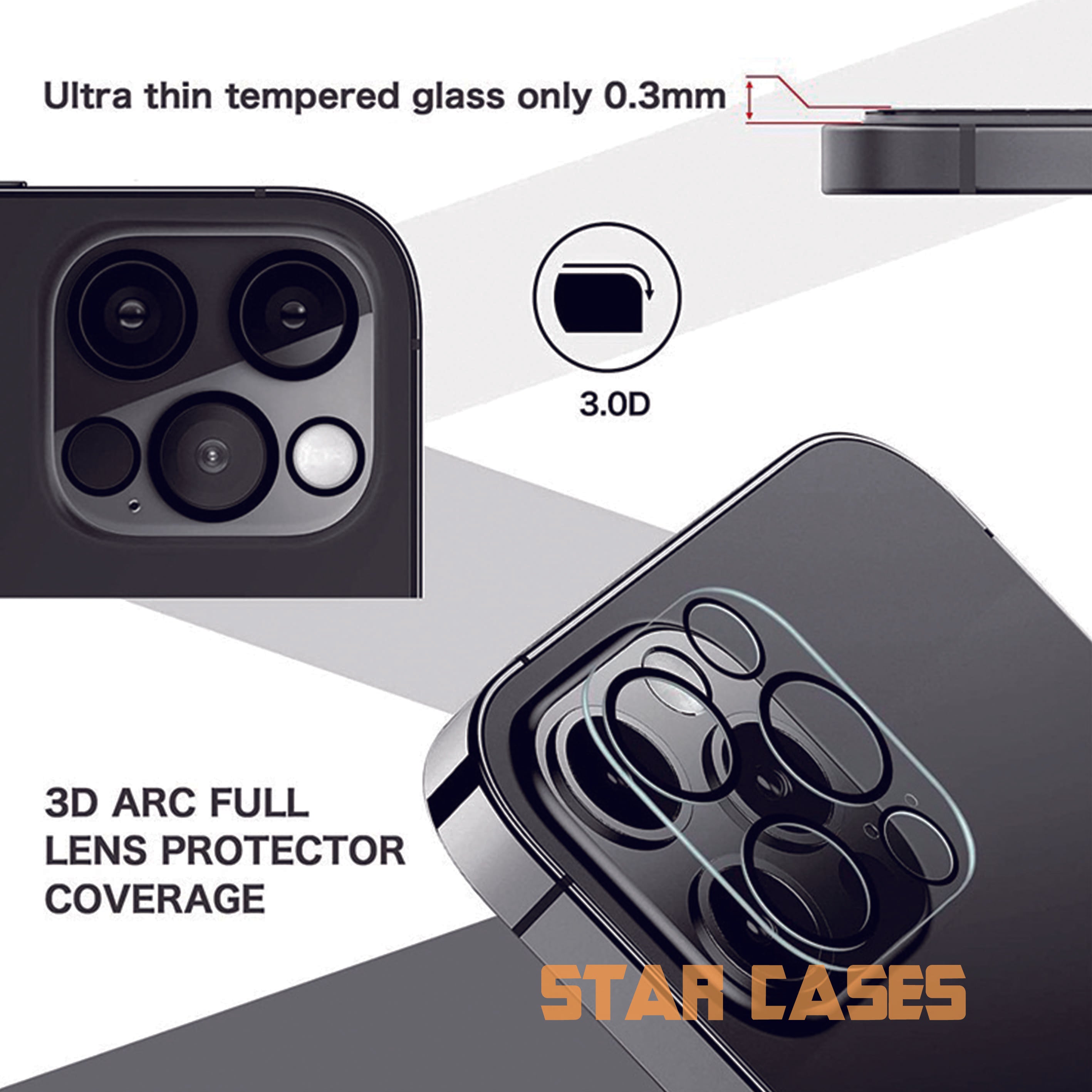 iPhone Camera Lens+Black Circle Screen Protector