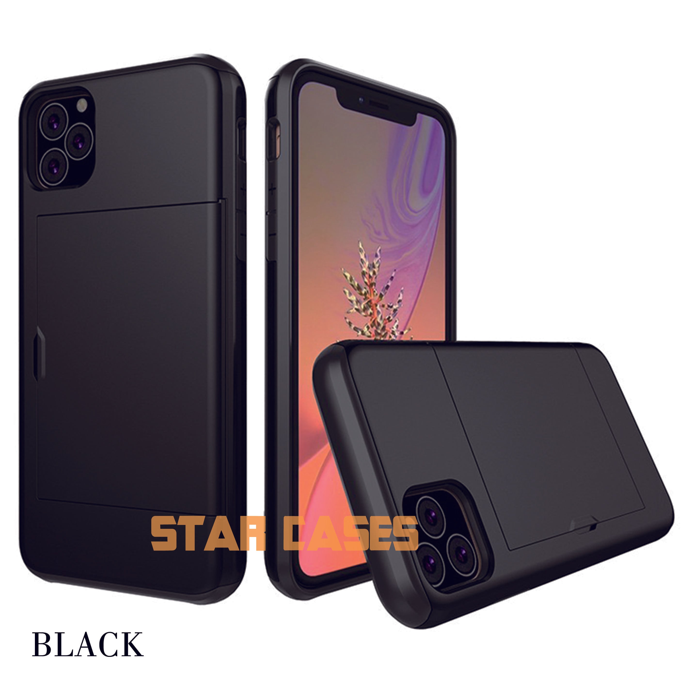 iPhone XR Heavy Duty Back Slide Card Case