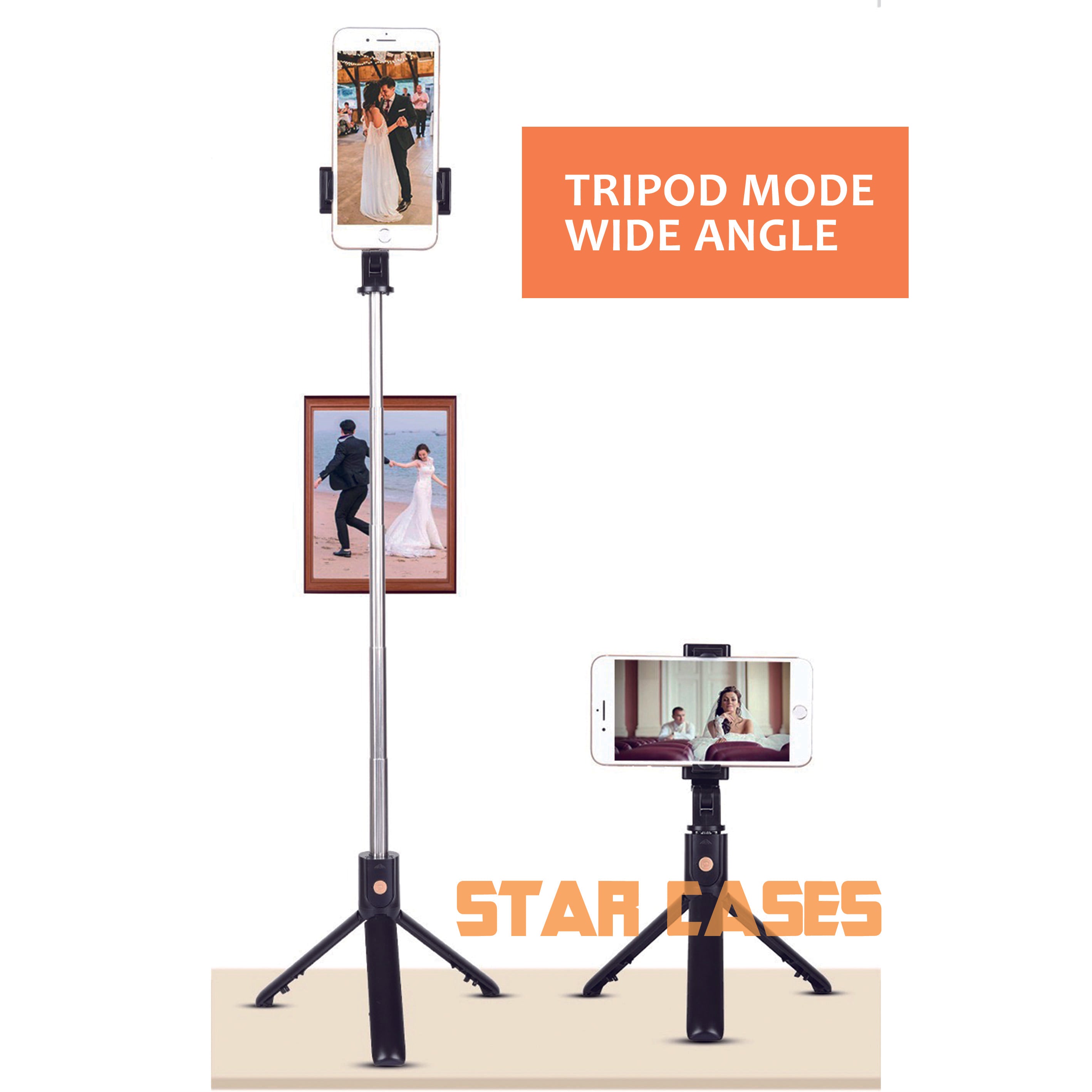 K10 (Without Light) Unipod Bluetooth Selfie Stick Tripod