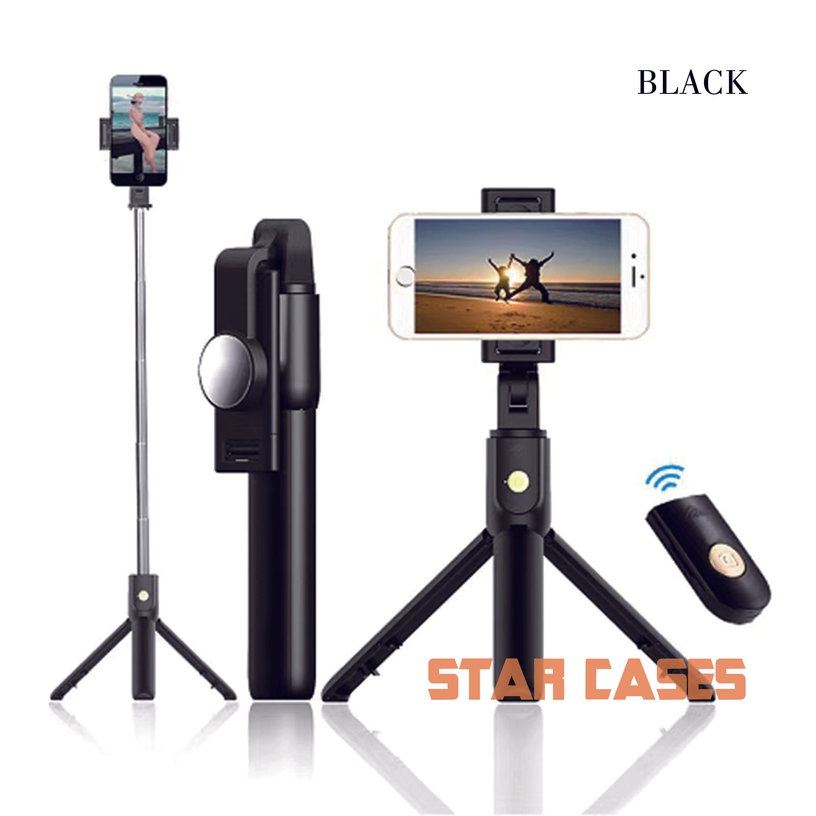 K10 (Without Light) Unipod Bluetooth Selfie Stick Tripod