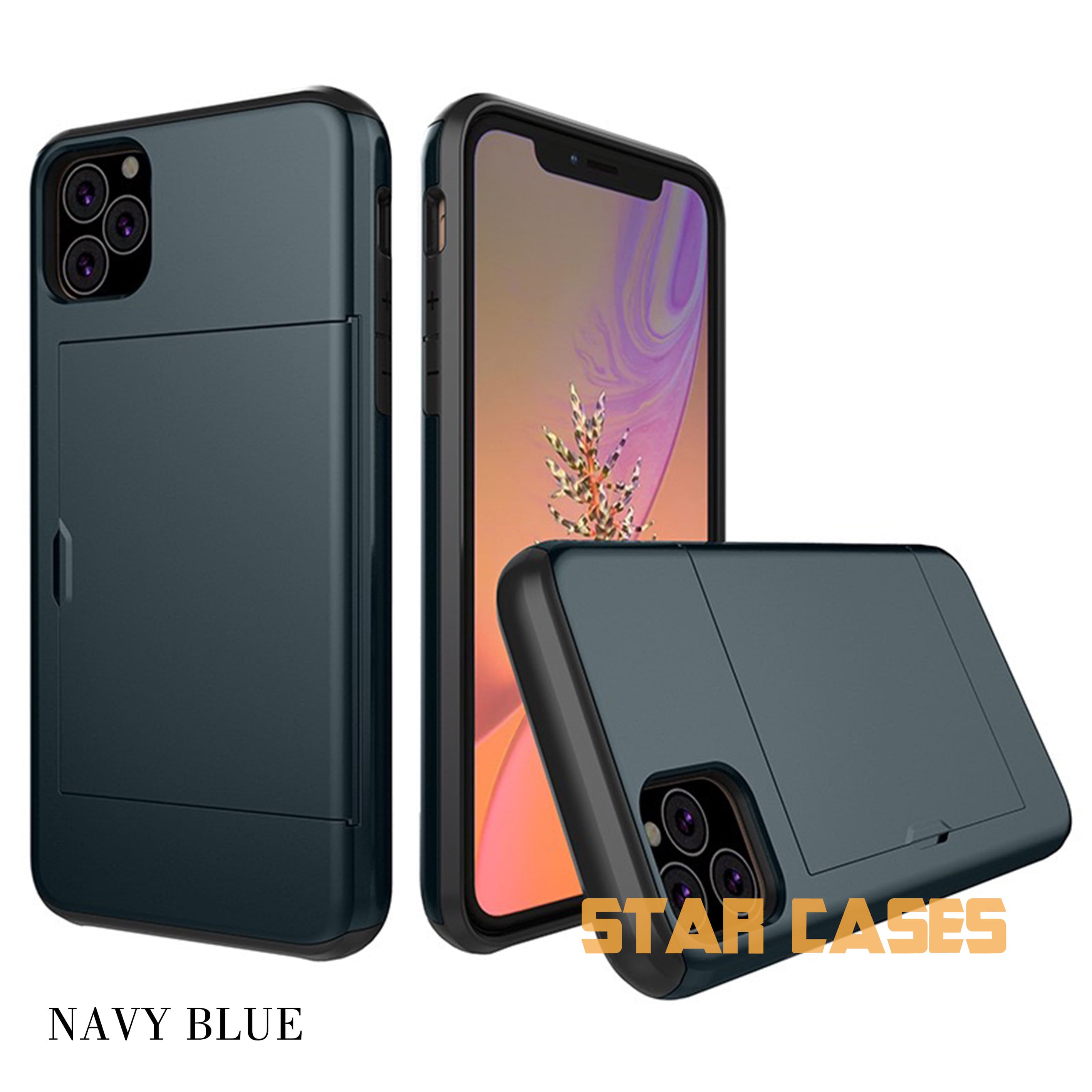 iPhone 11 Pro Heavy Duty Back Slide Card Case