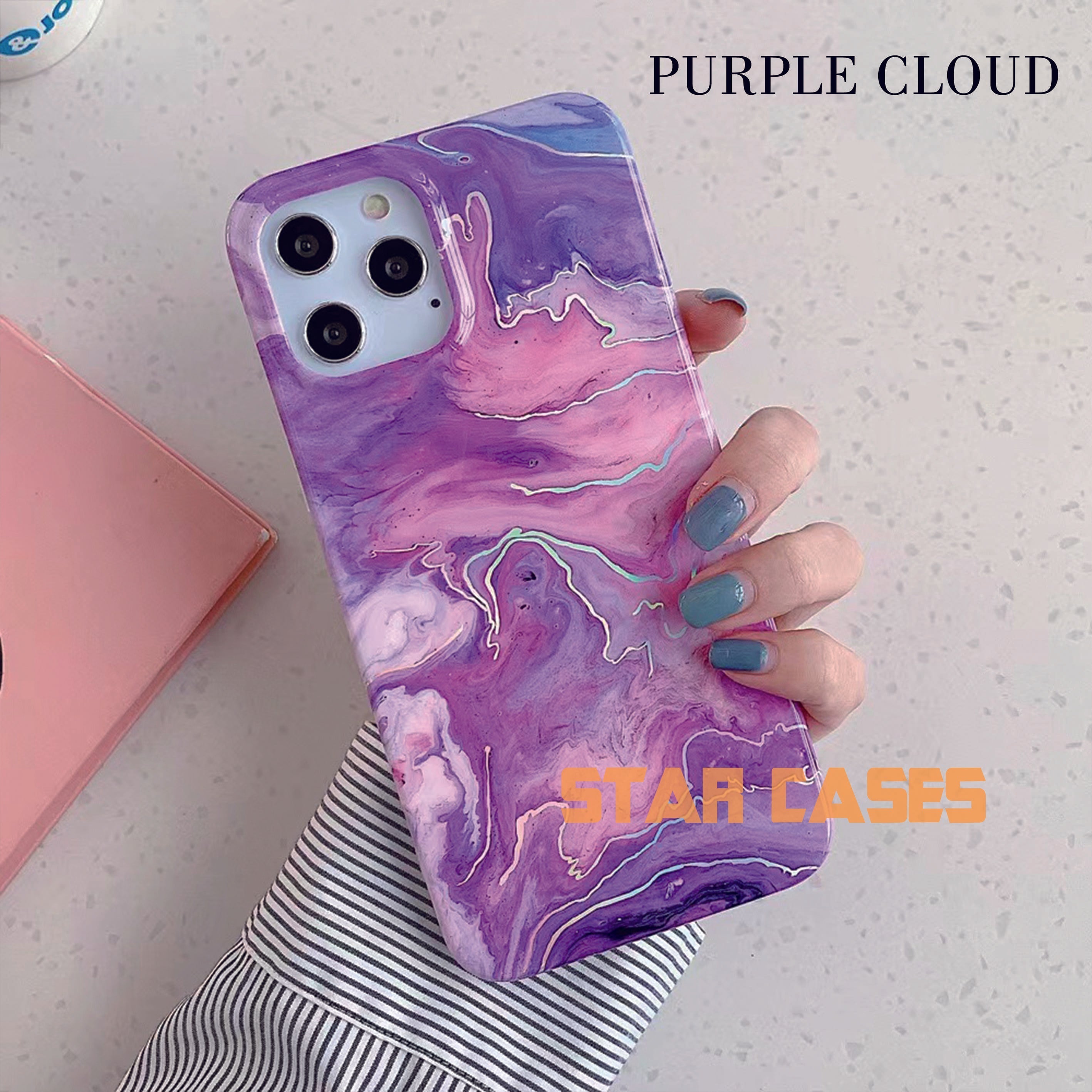 iPhone 14 Pro Laser Marble Soft Case