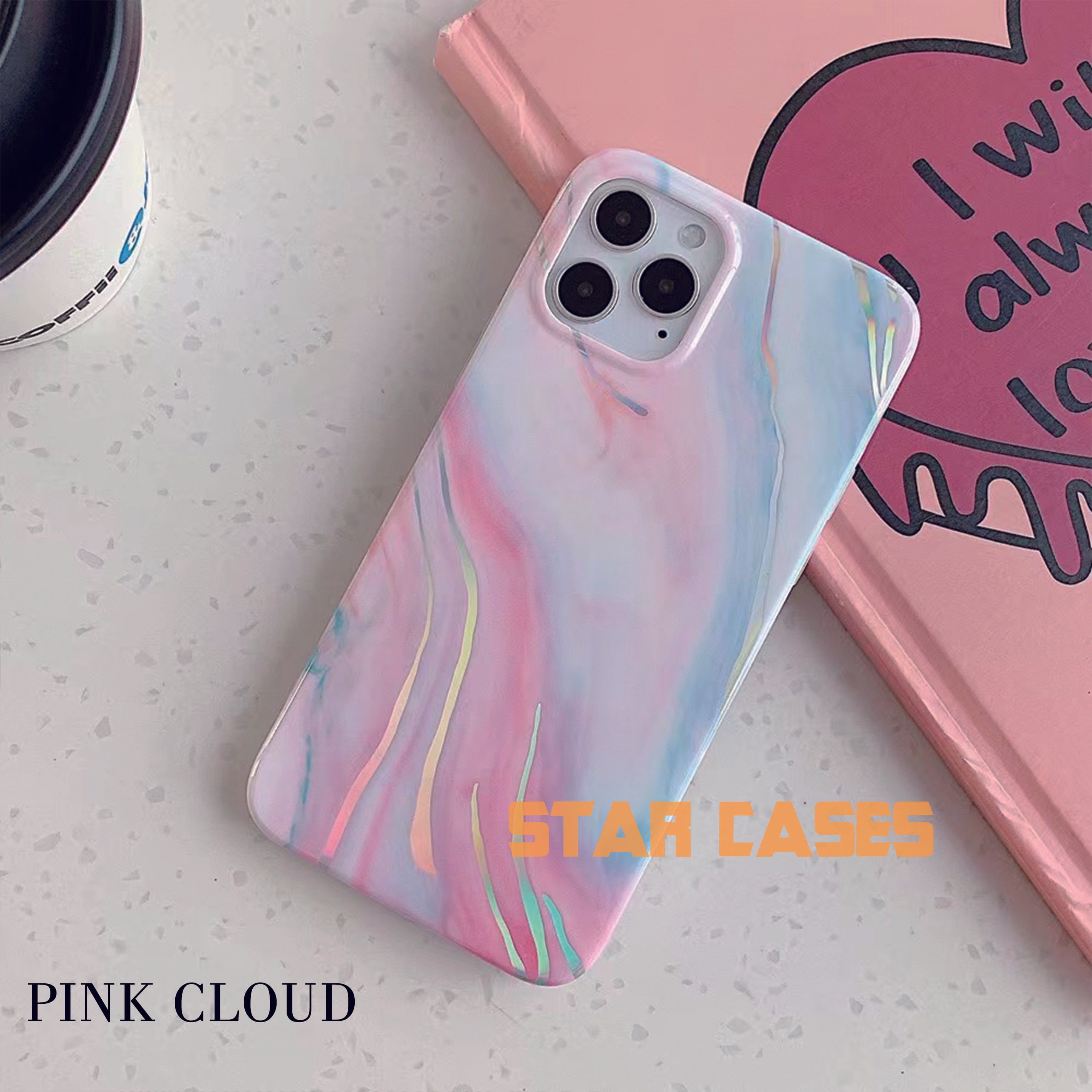 iPhone 13 ProMax Laser Marble Soft Case