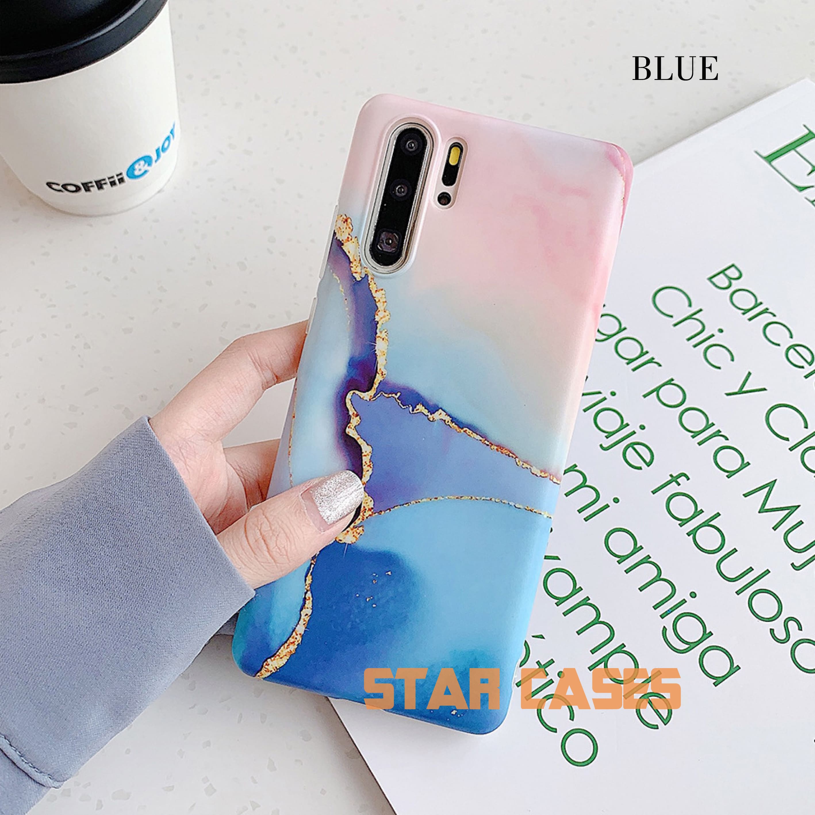 Samsung S9 Plus Marble Blooming Silicone Case