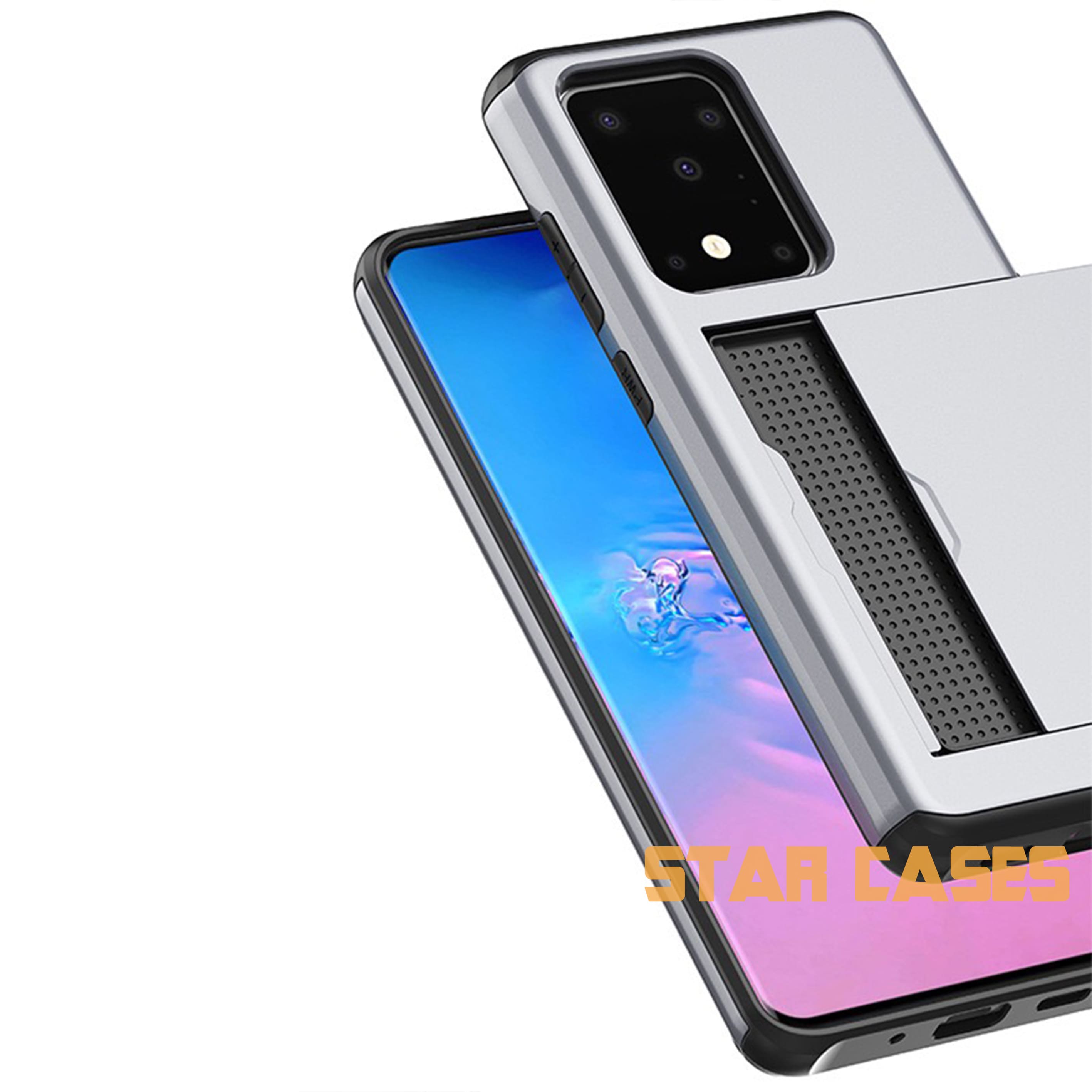 Samsung S10 Plus Heavy Duty Back Slide Card Case