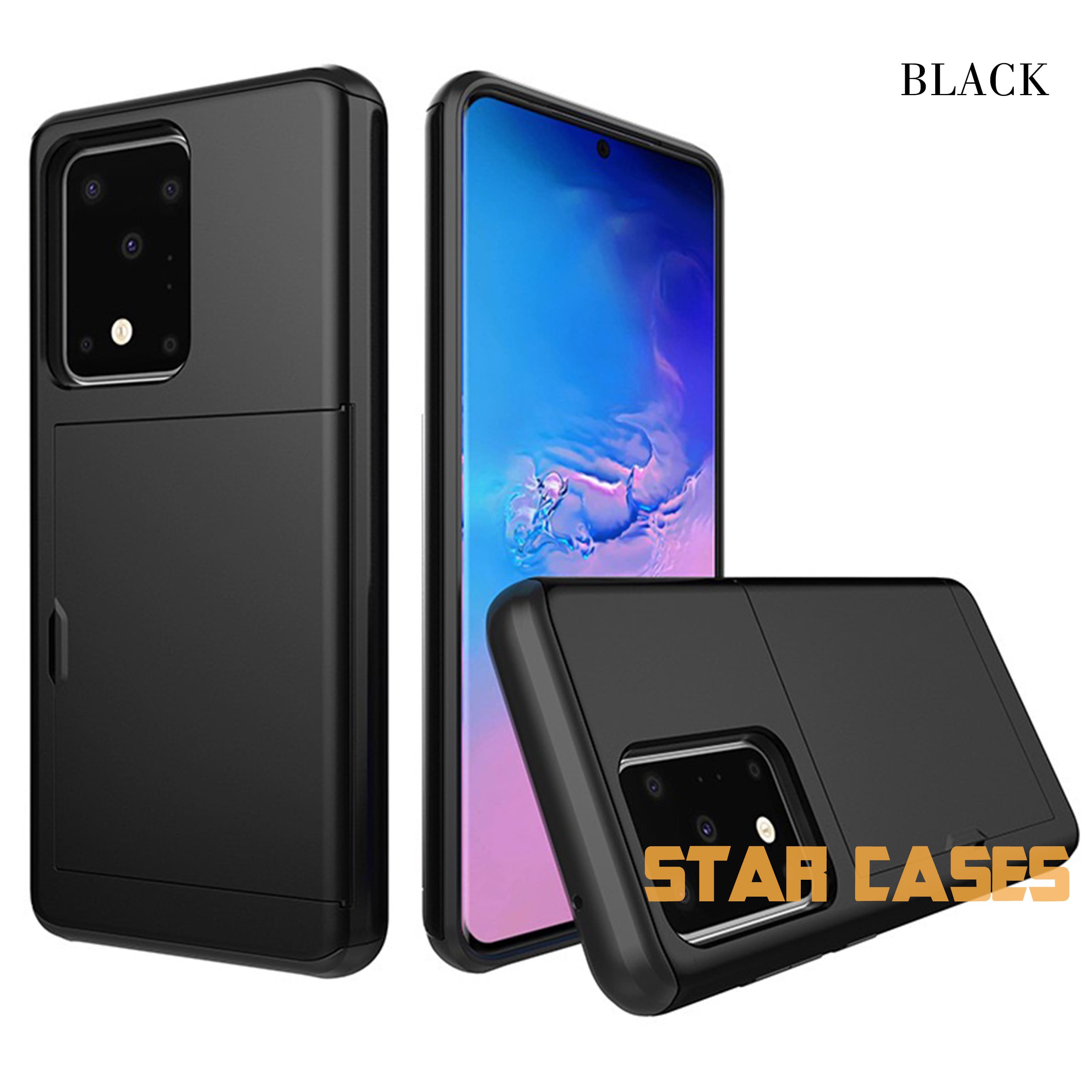 Samsung S10E Heavy Duty Back Slide Card Case