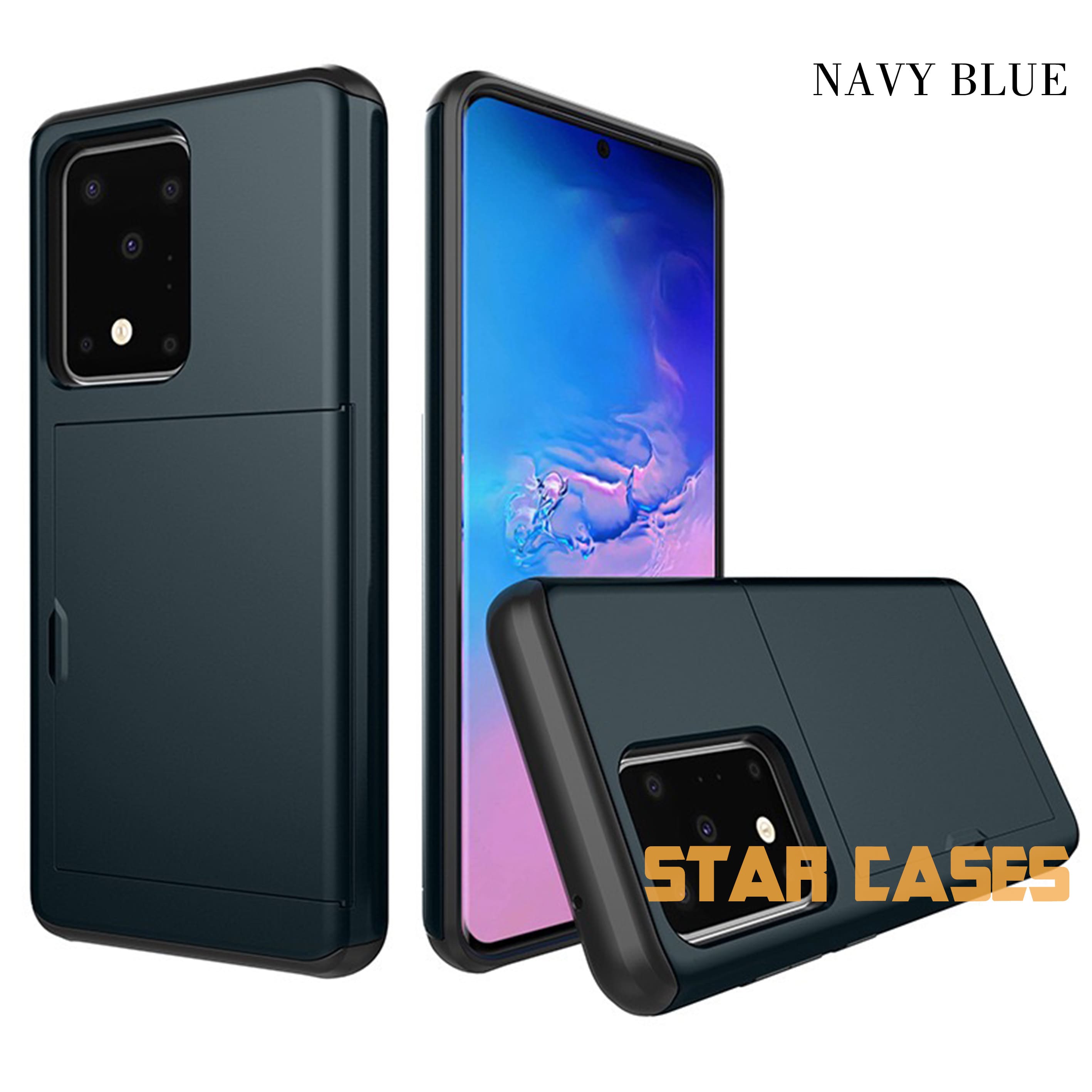 Samsung S10 Plus Heavy Duty Back Slide Card Case