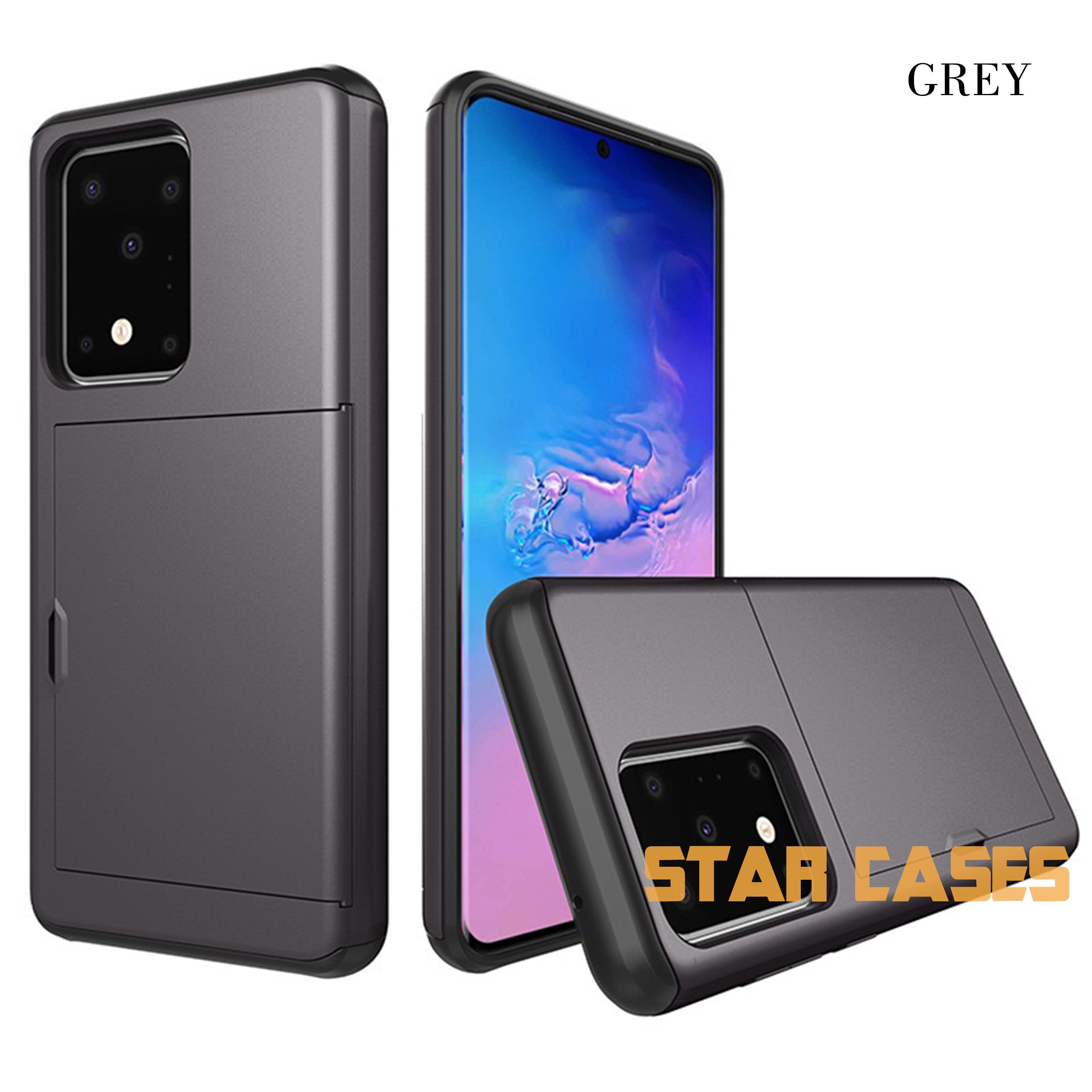 Samsung S10E Heavy Duty Back Slide Card Case