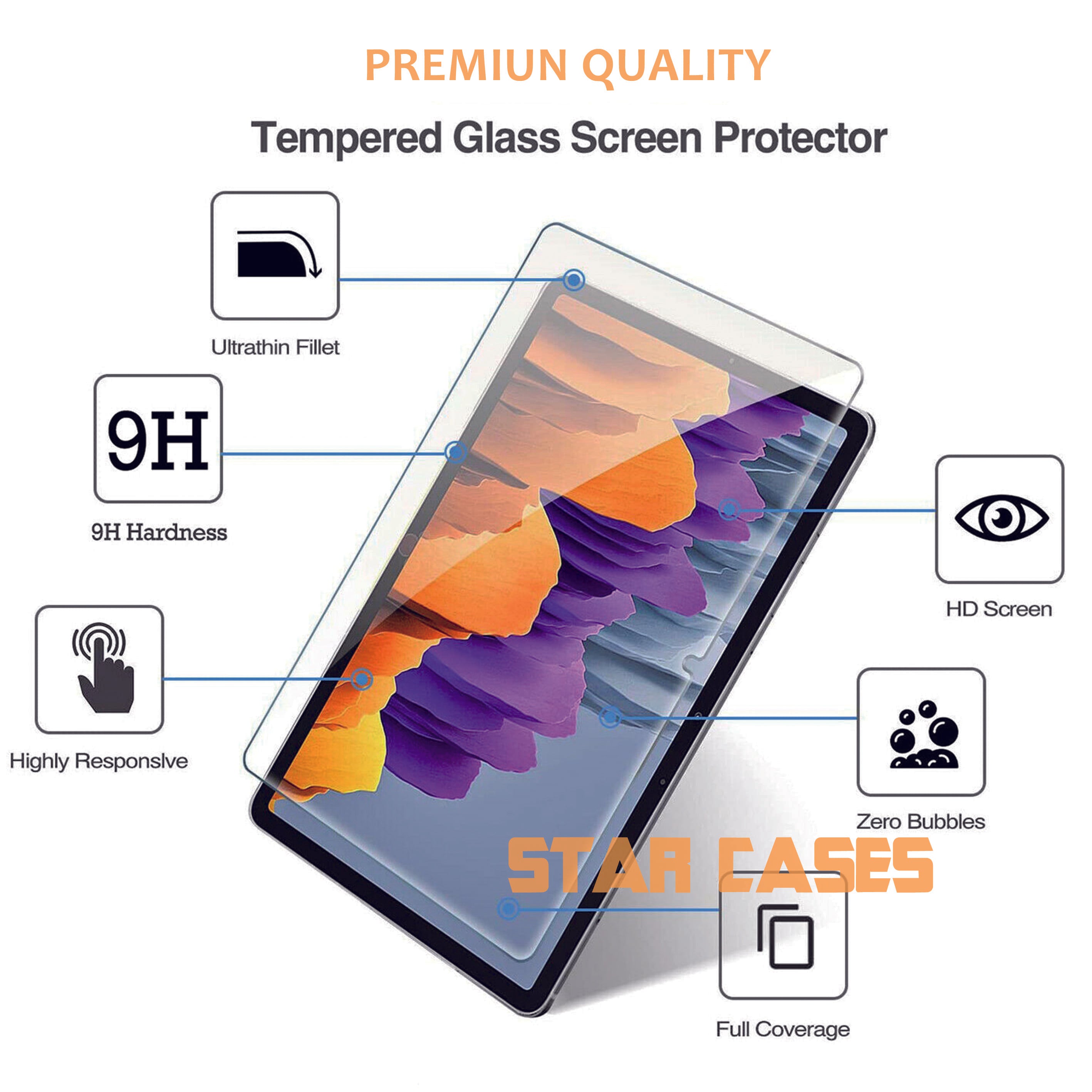 Samsung Tablet Tempered Glass Screen Protector