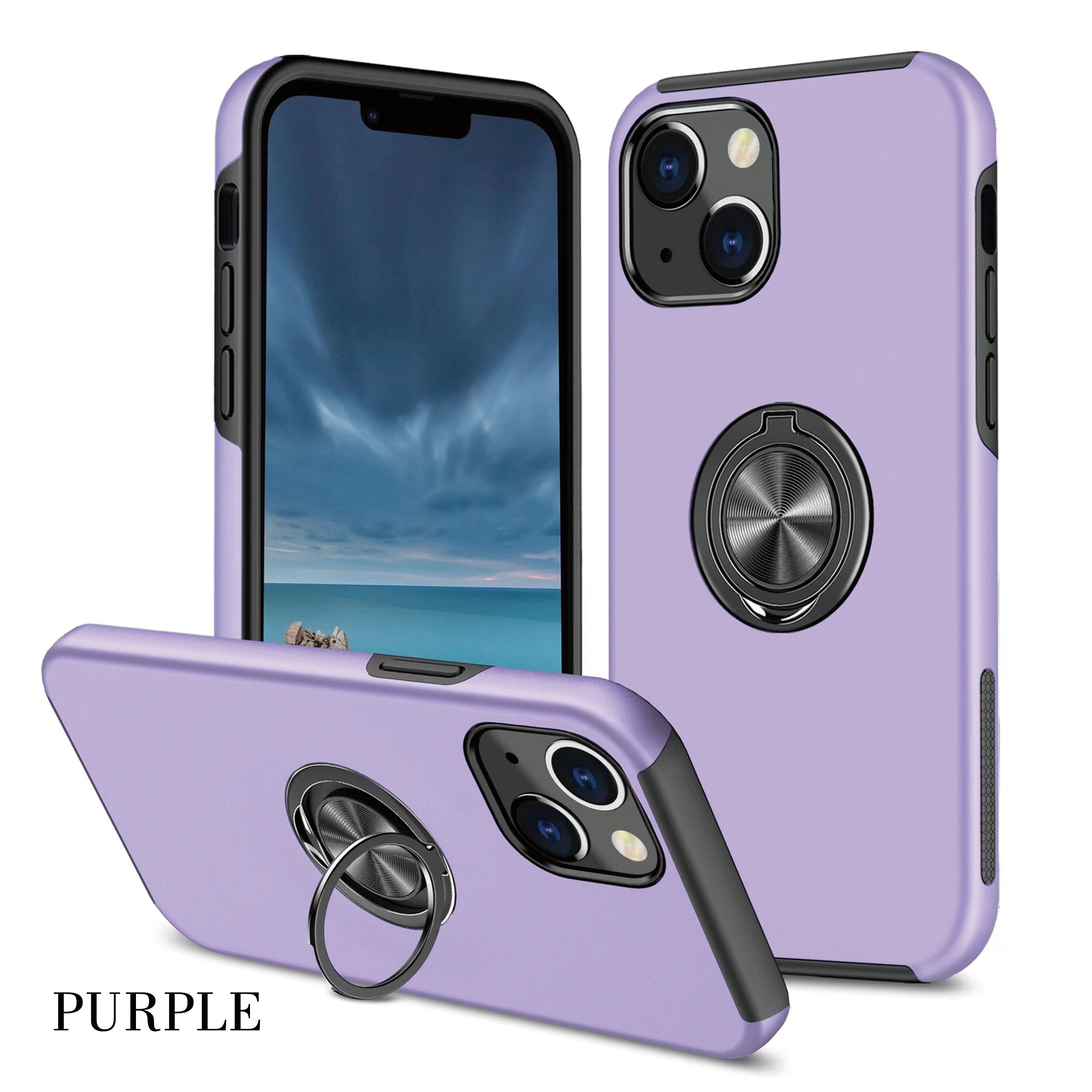 iPhone 14 Pro Max Shockproof Magnetic Ring Holder Case