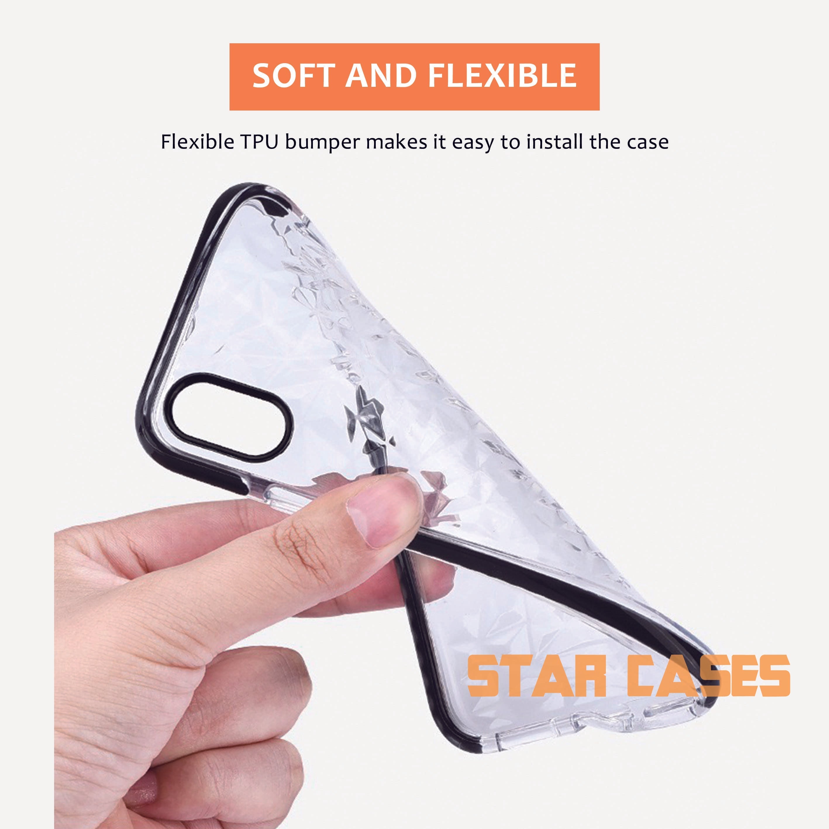 iPhone Xs Max Triangle Diamond Shockproof Case