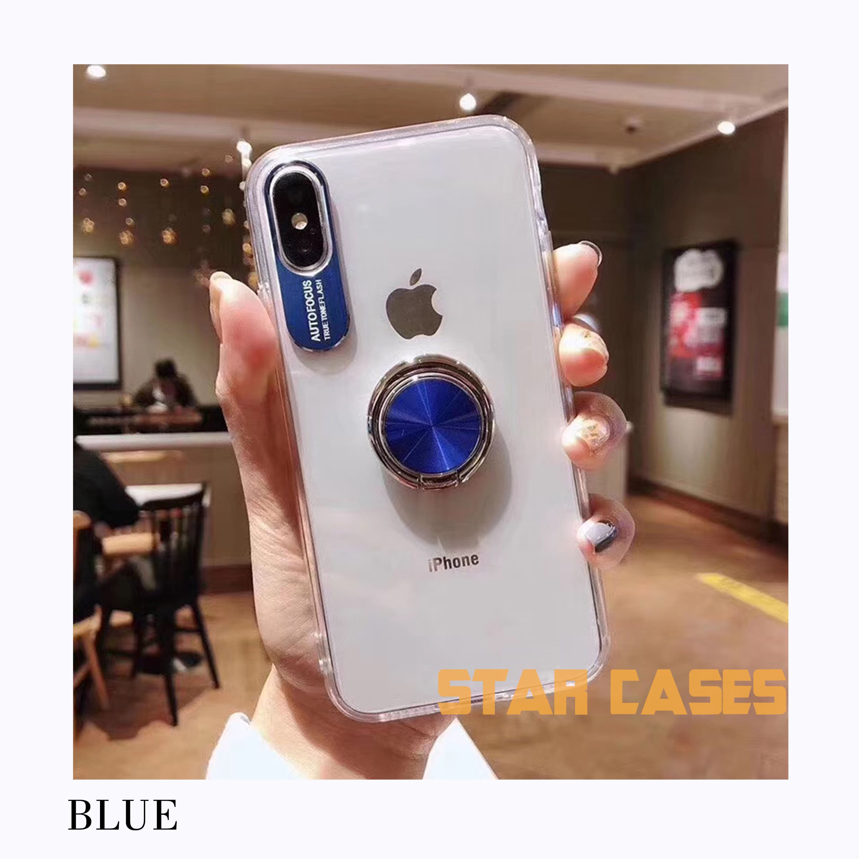 iPhone 11 Clear Ring Holder Hard Case