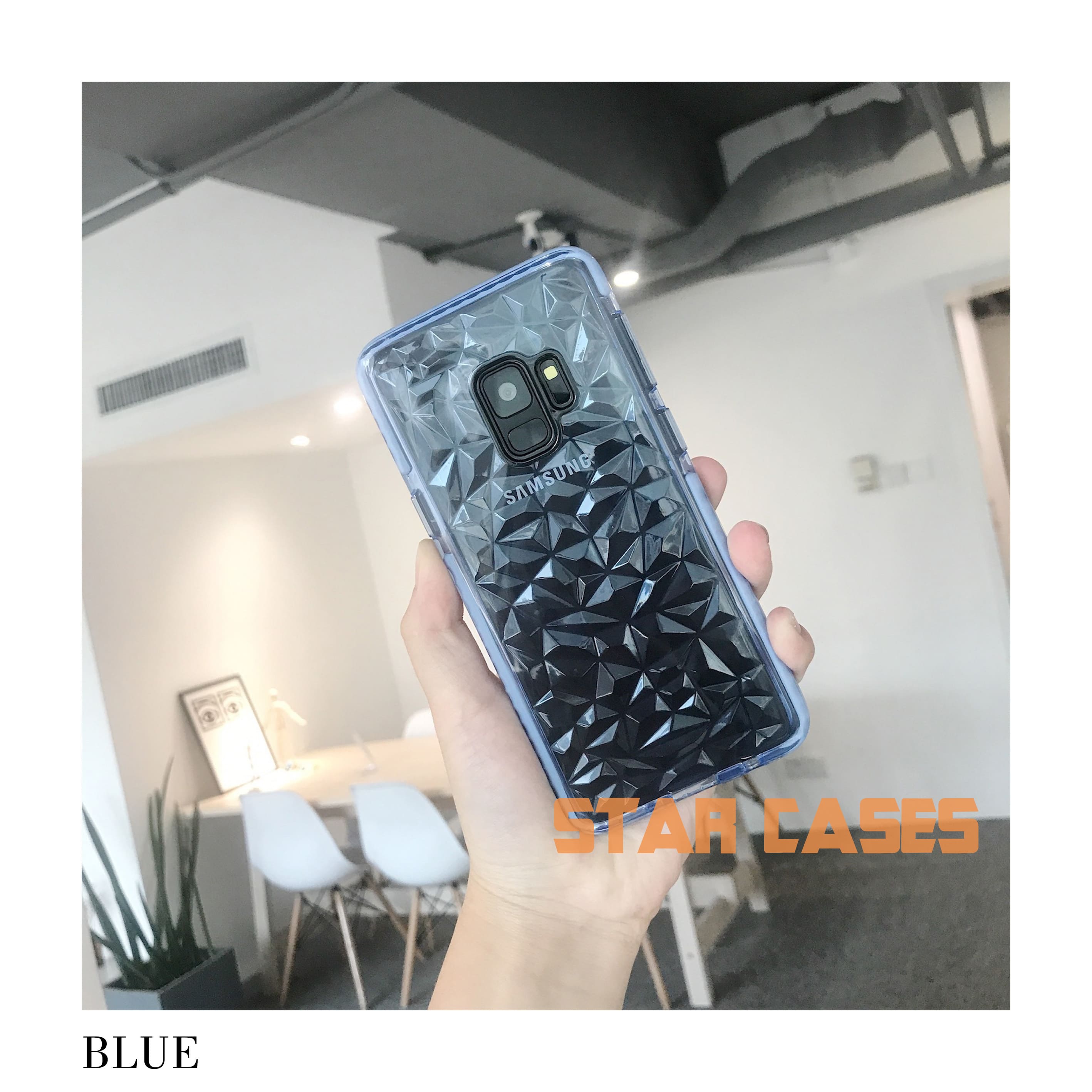 Samsung S9 Plus Triangle Diamond Shockproof Case