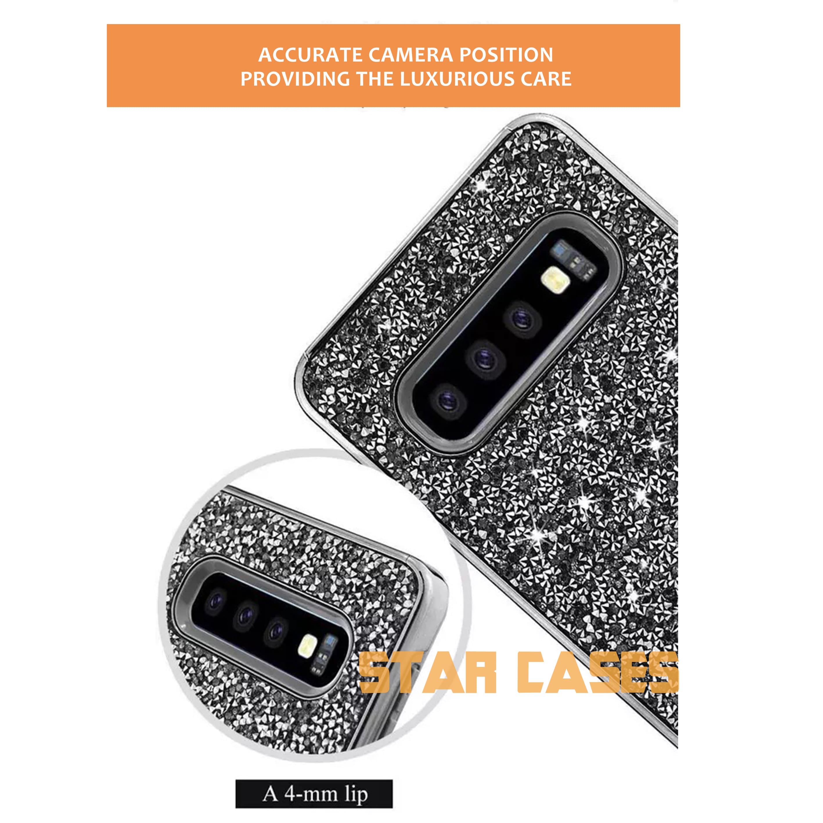 Samsung S10 Plus Sparkling Diamond Shockproof Hard Case