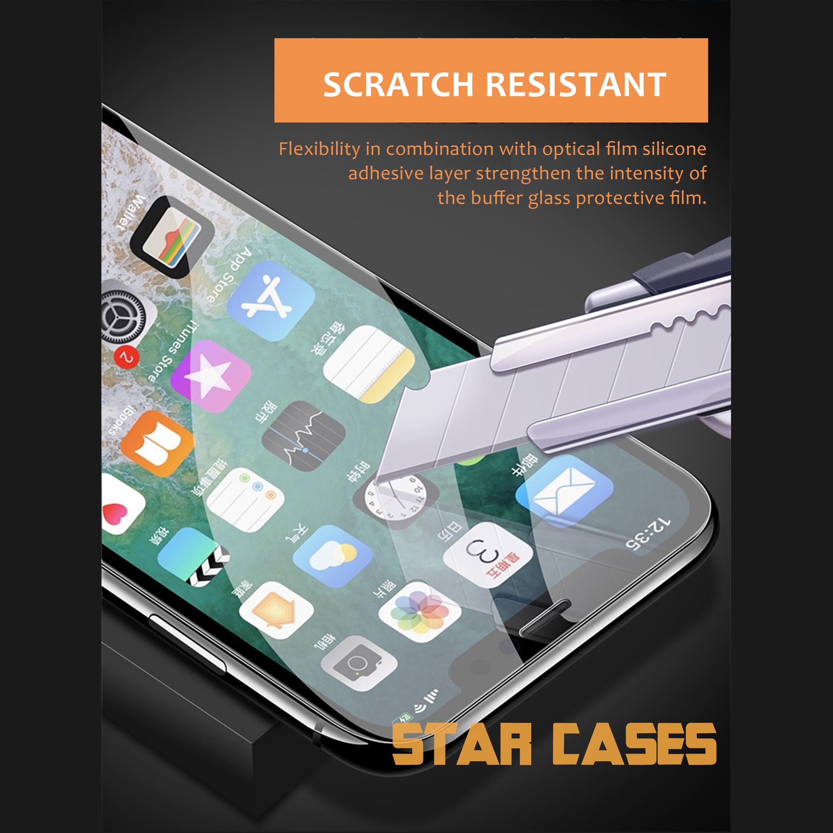 iPhone 9D Full Cover Tempered Glass Screen Protector