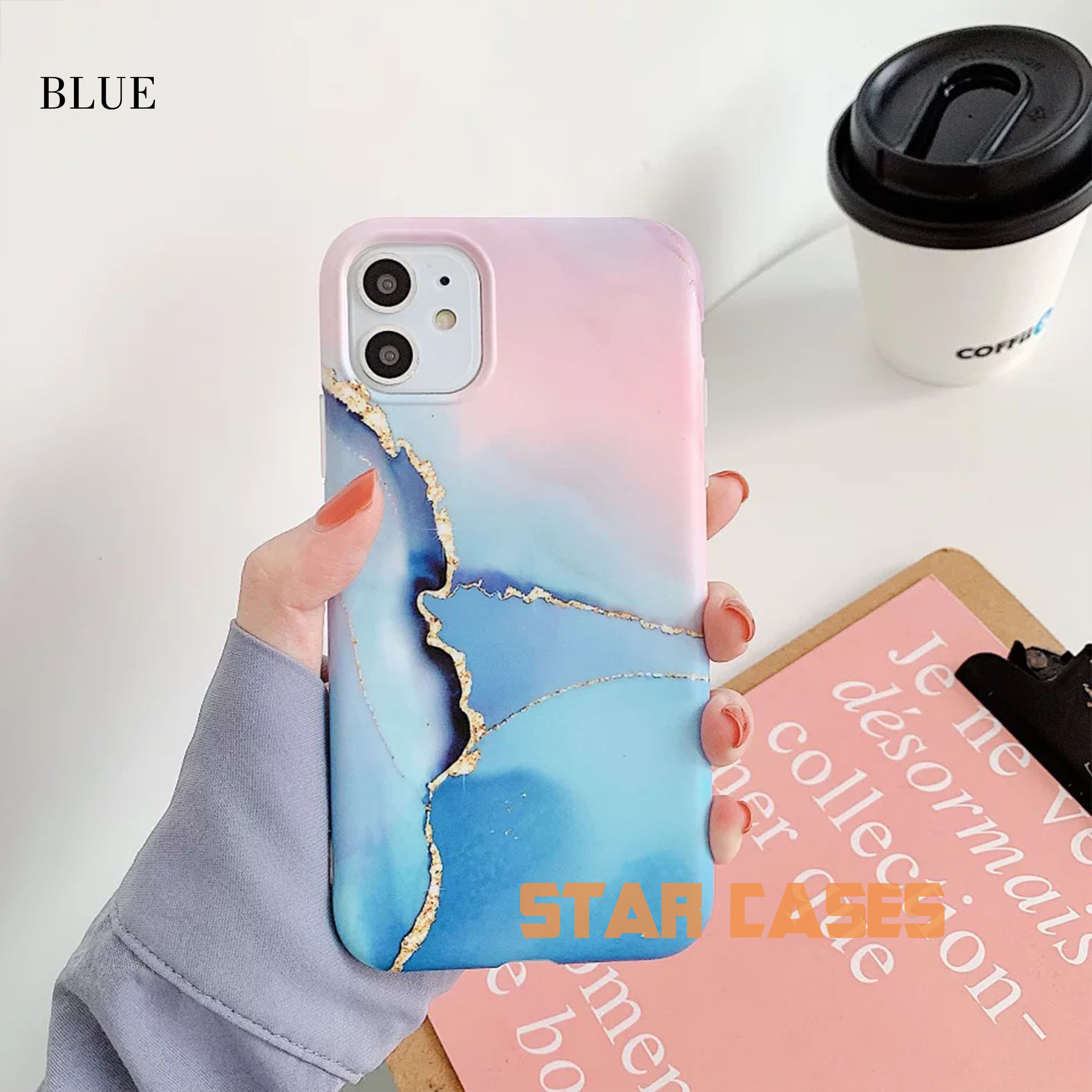 iPhone 14 Plus Marble Blooming Silicone Case