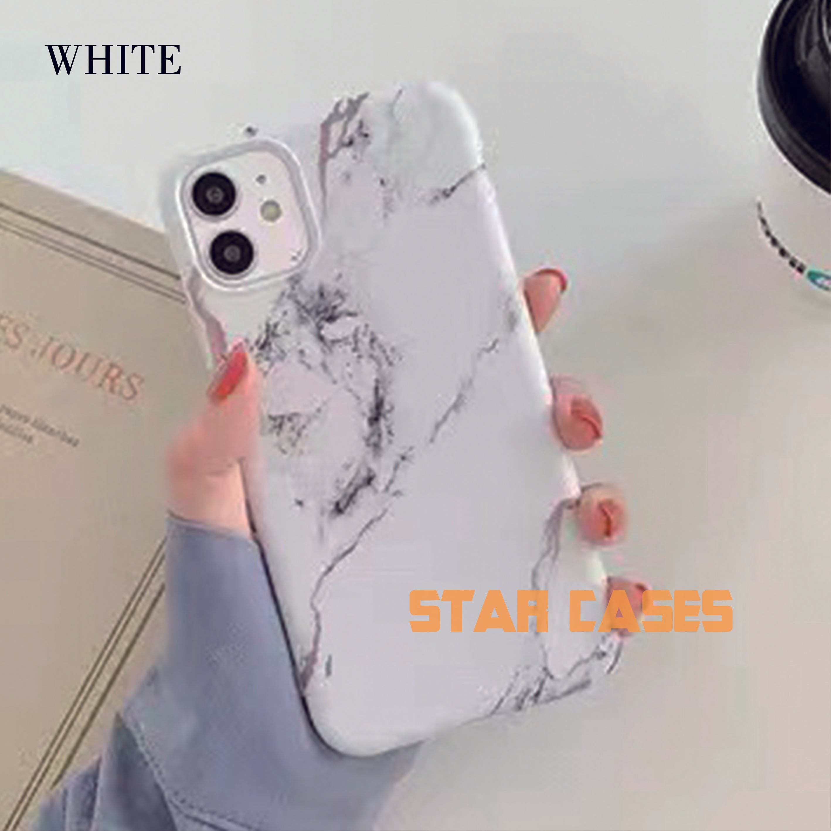 iPhone 14 Plus Marble Blooming Silicone Case