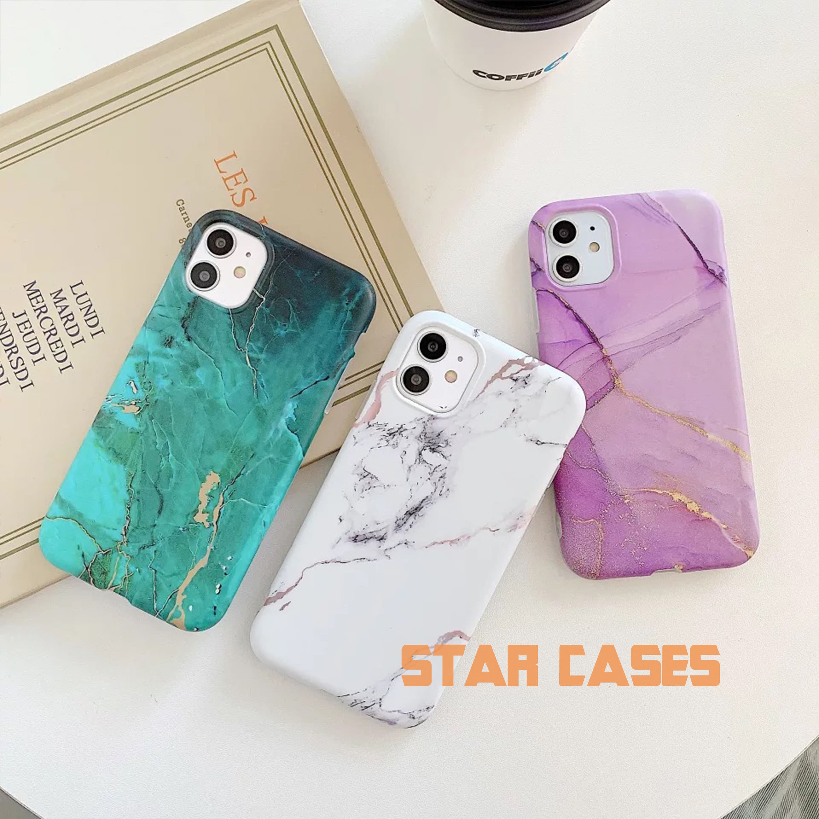 iPhone 7/8/SE Marble Blooming Silicone Case