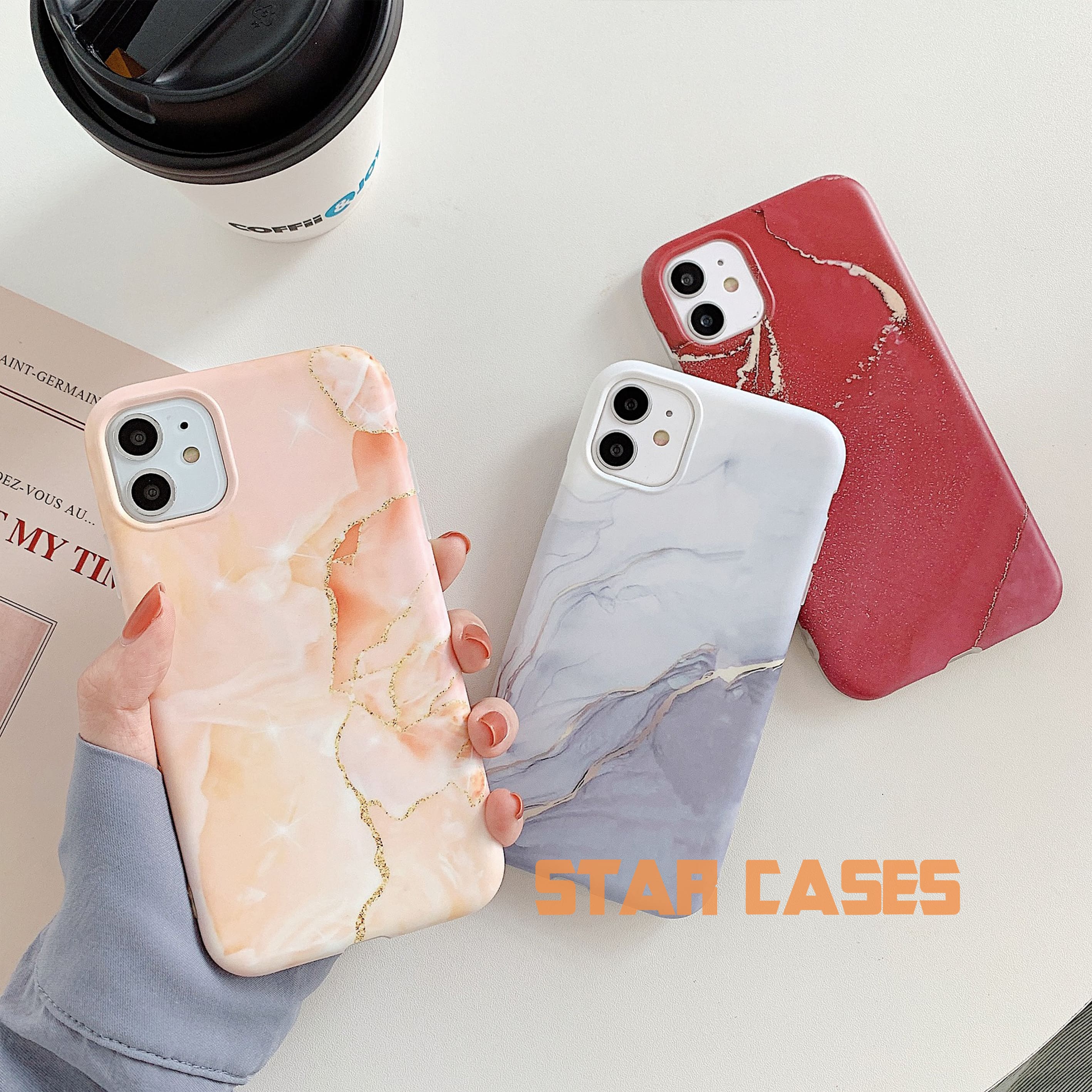 iPhone X/Xs Marble Blooming Silicone Case