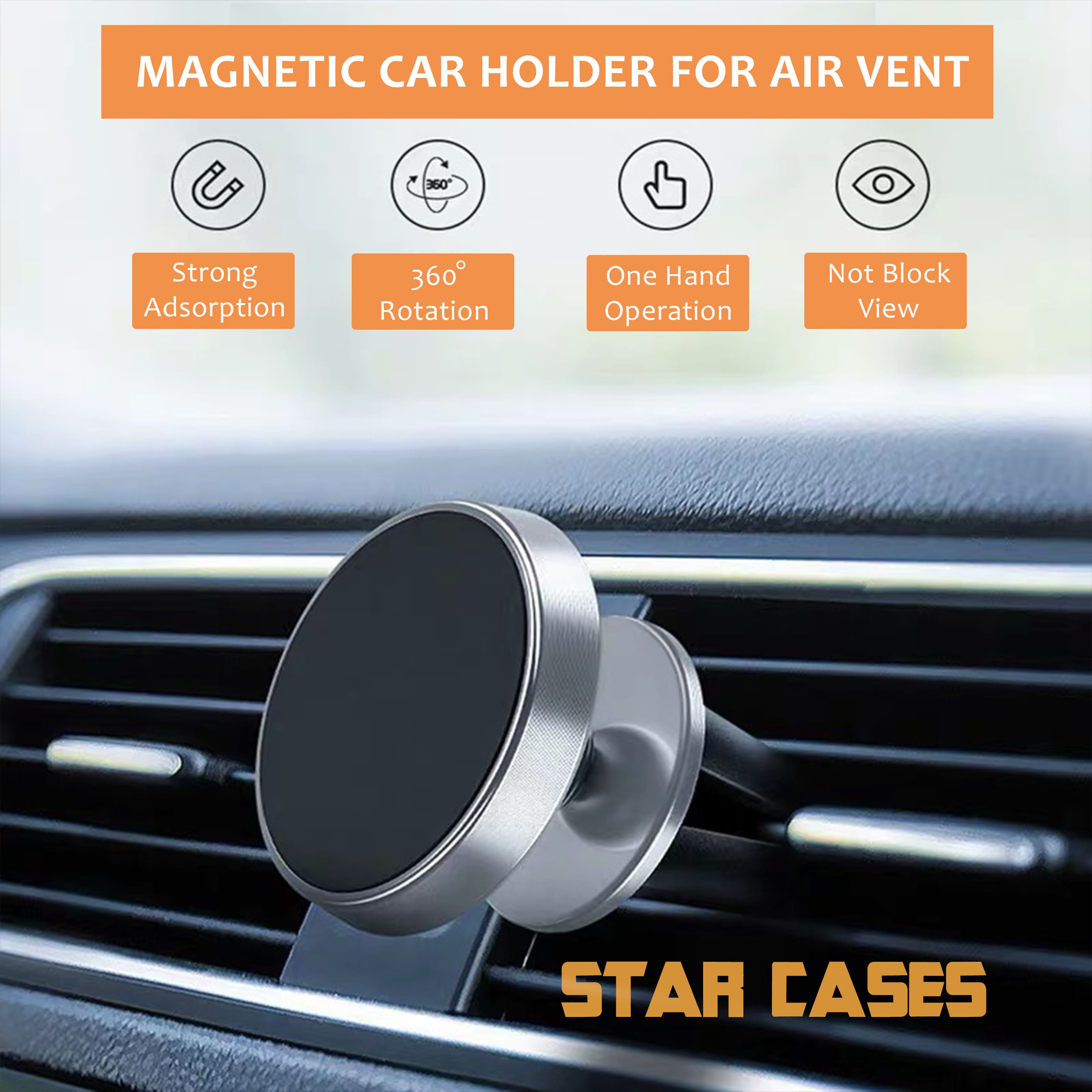 Rotation Universal Magnetic Air Vent Phone Holder