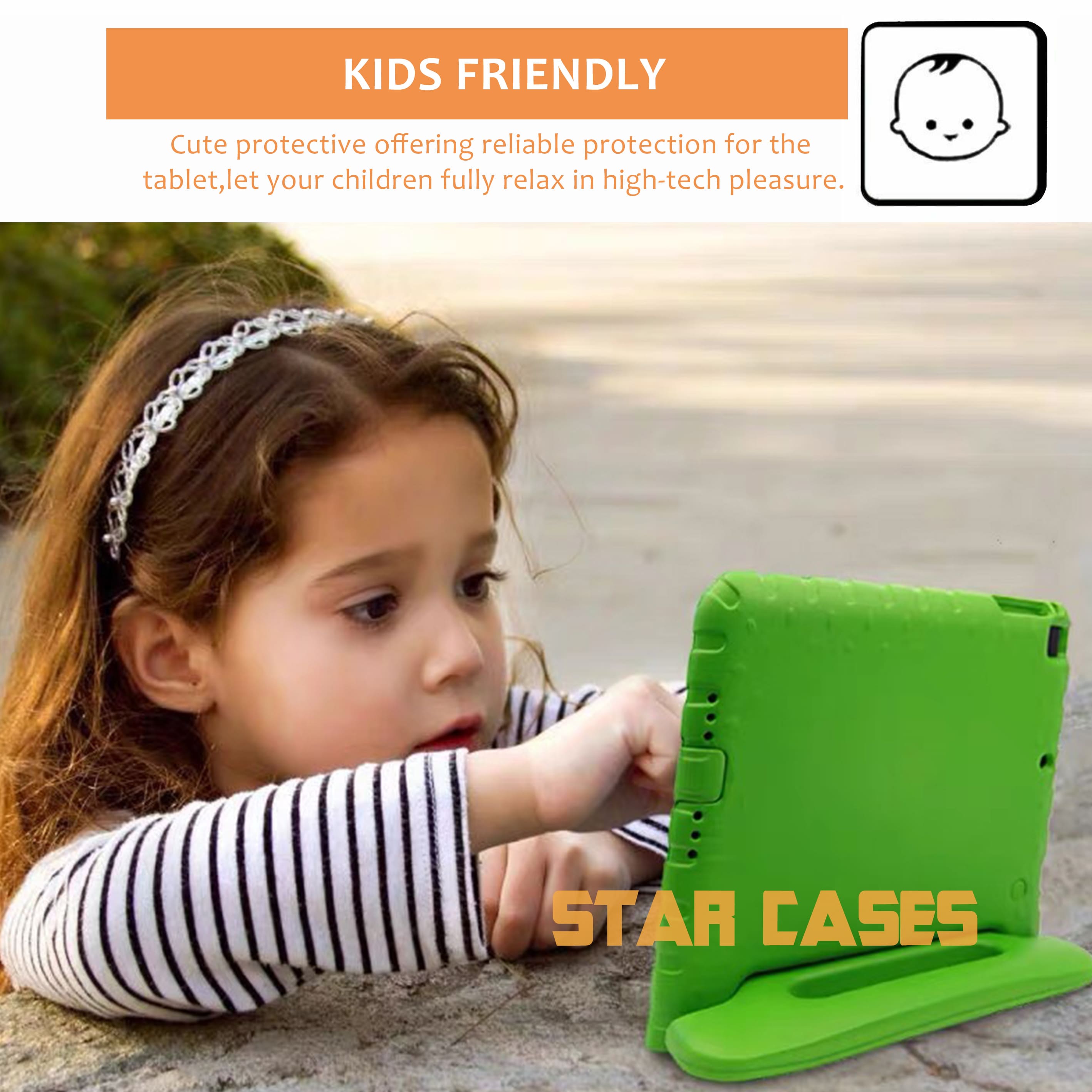 Samsung Tab A7 T500 Tablet Kids Flip Handle Stand Case