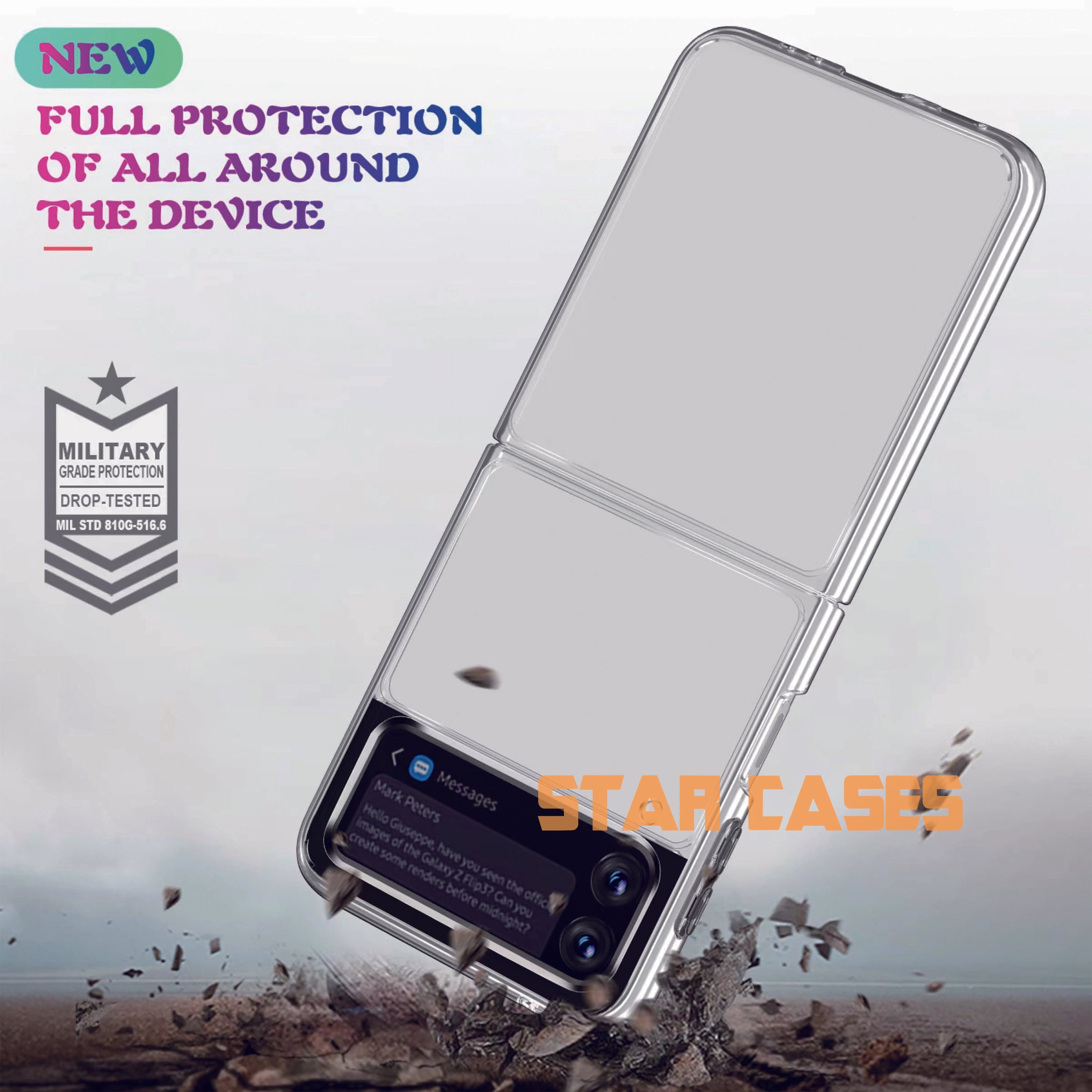 Samsung Galaxy Z Flip 4 Heavy Duty Slim Clear Case