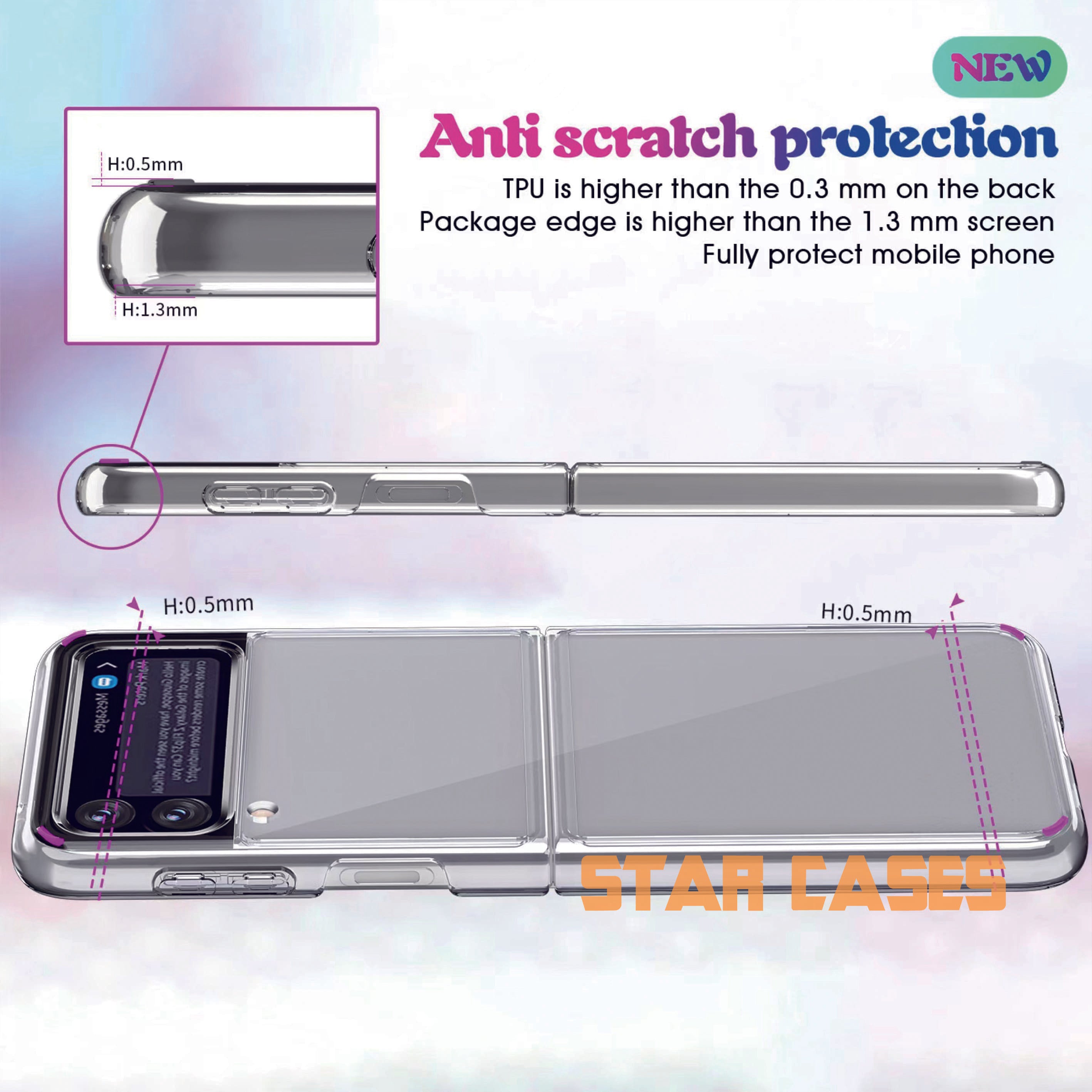 Samsung Galaxy Z Flip 3 Heavy Duty Slim Clear Case