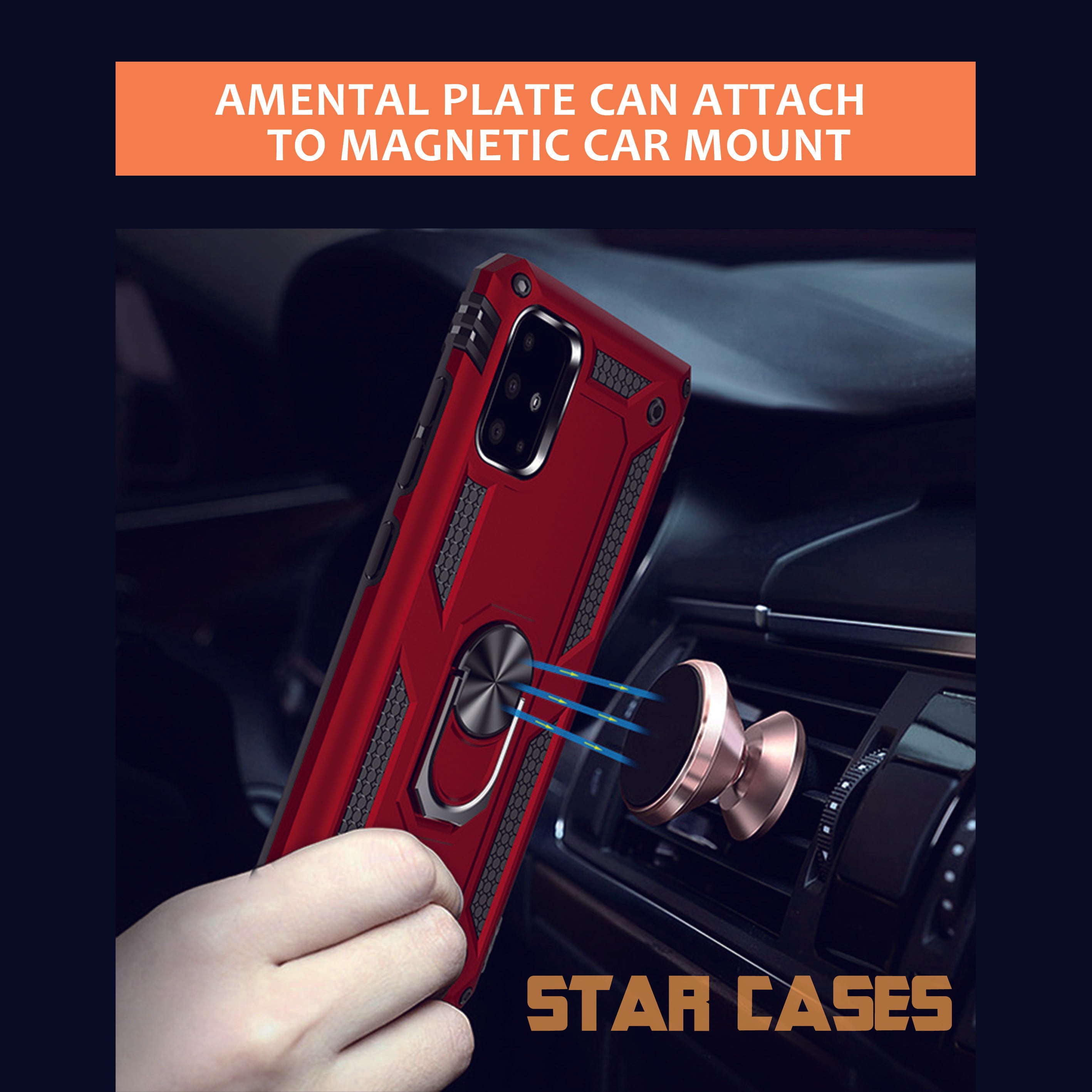 iPhone XR Military Ring Holder Magnetic Case