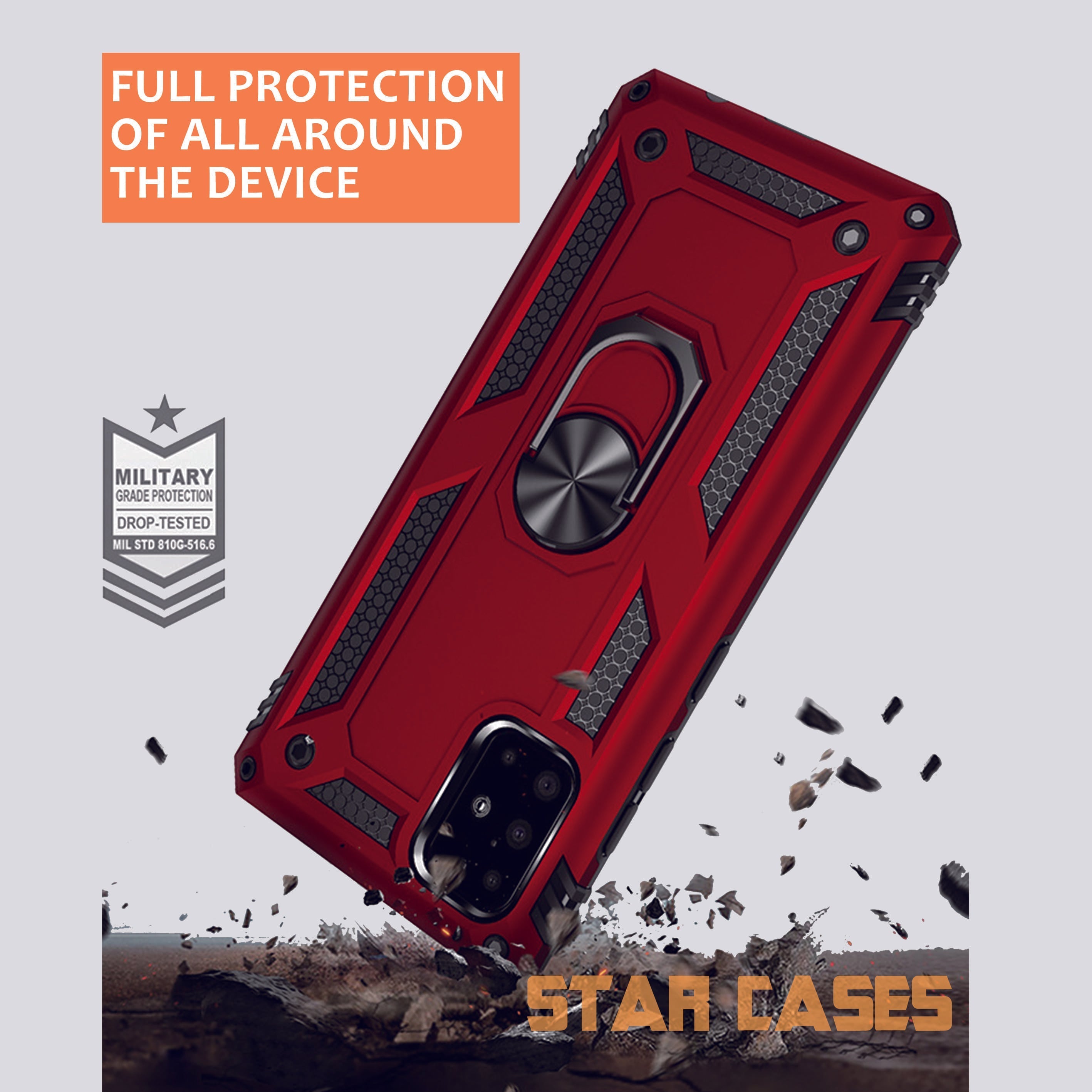 Samsung A11 Military Ring Holder Magnetic Case