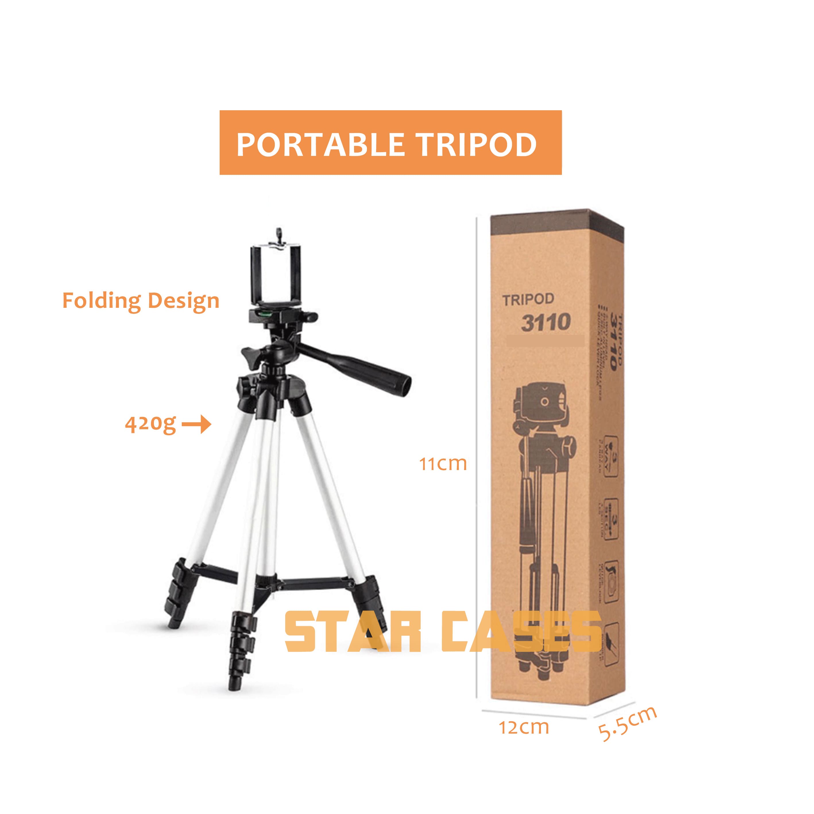 Adjustable Camera Tripod Stand Mount Remote Phone Holder