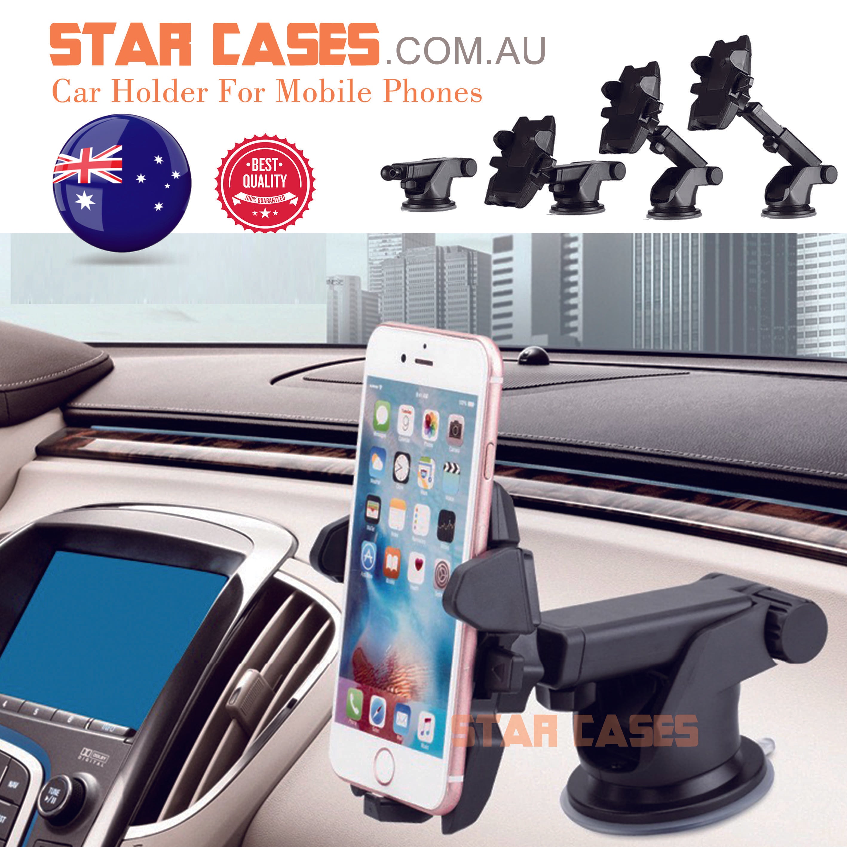 Universal Transformer Long Car Holder Mount Dashboard WindShield Stand