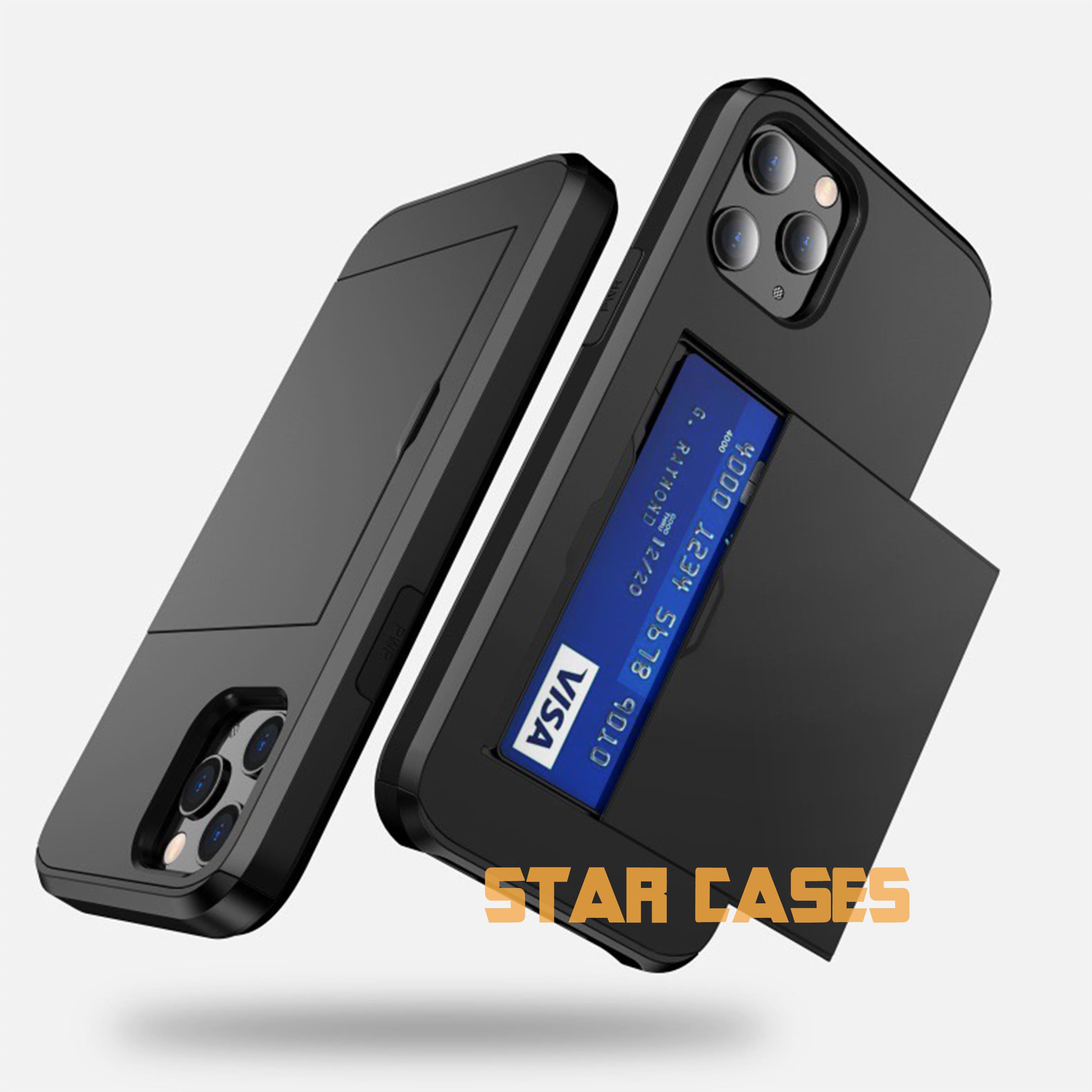 iPhone X/Xs Heavy Duty Back Slide Card Case