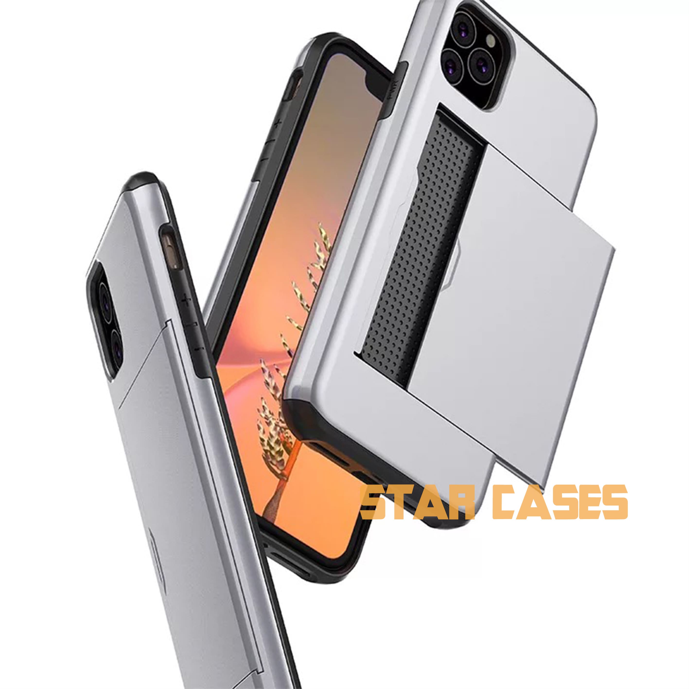 iPhone Xs Max Heavy Duty Back Slide Card Case