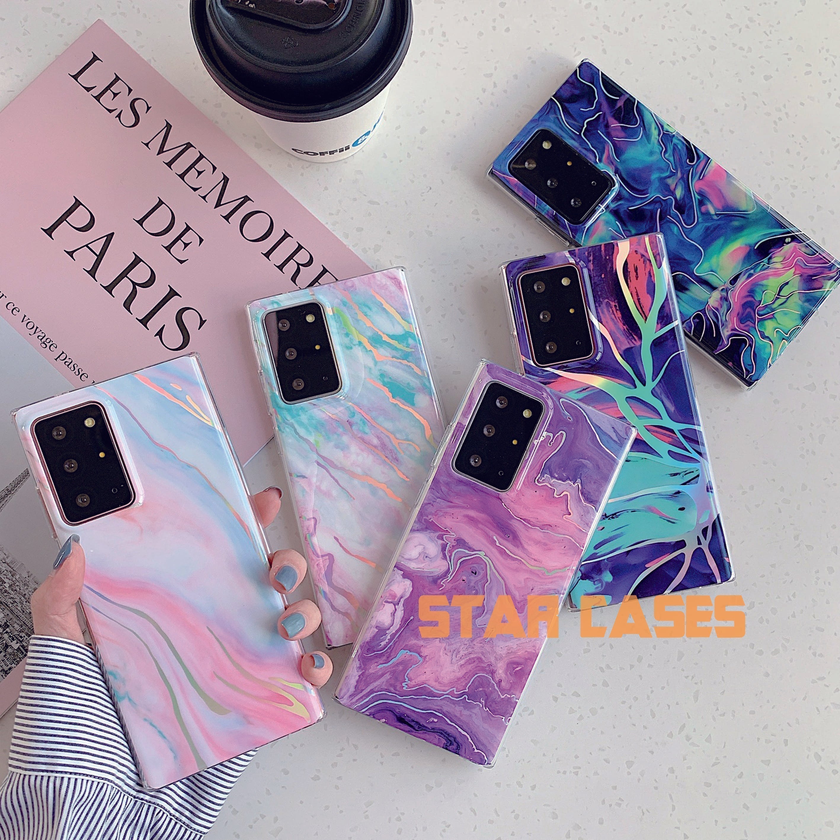 Samsung S21 Fe Laser Marble Soft Case