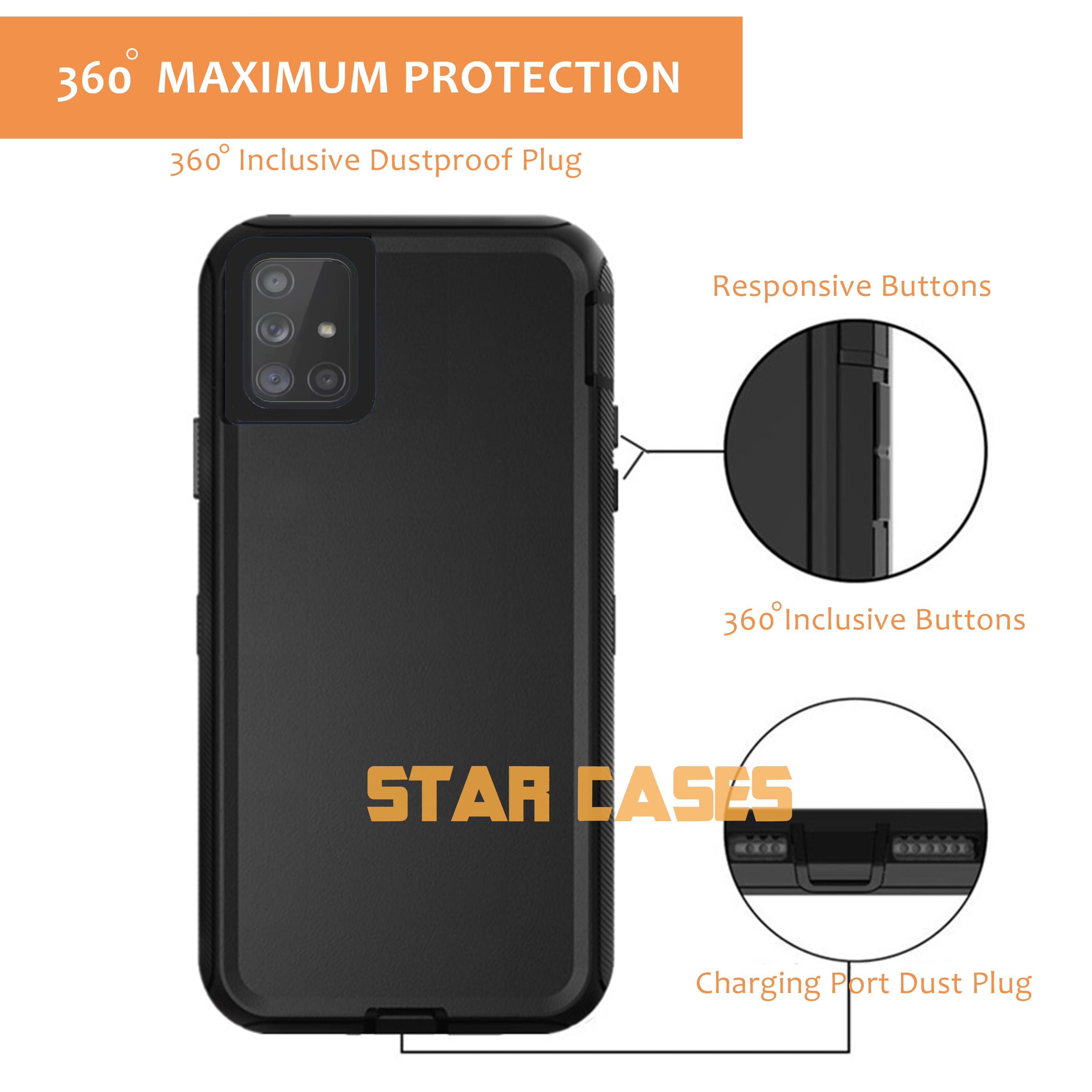 Samsung A54 Defender Hybrid Case