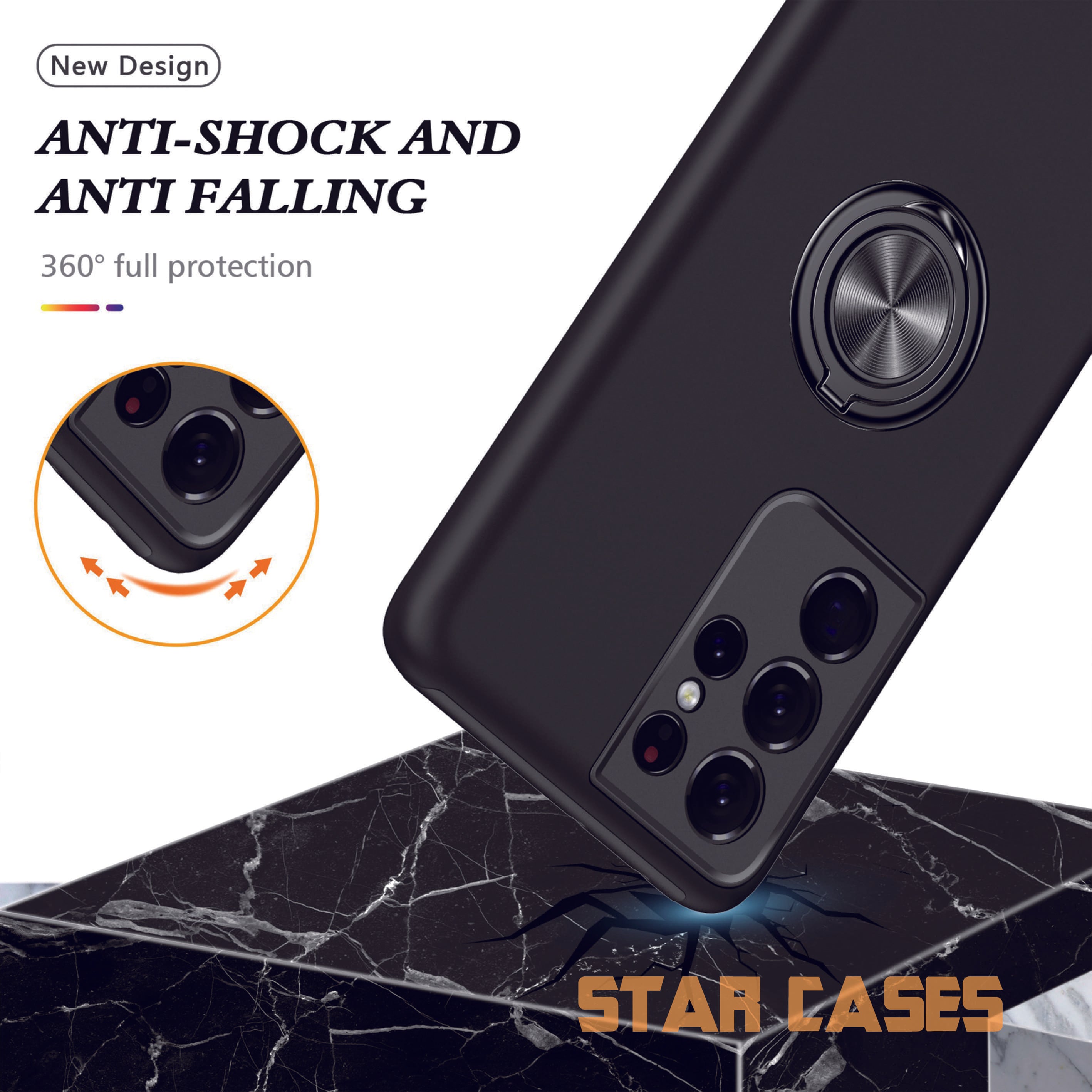 Samsung S23 Plus Shockproof Magnetic Ring Holder Case