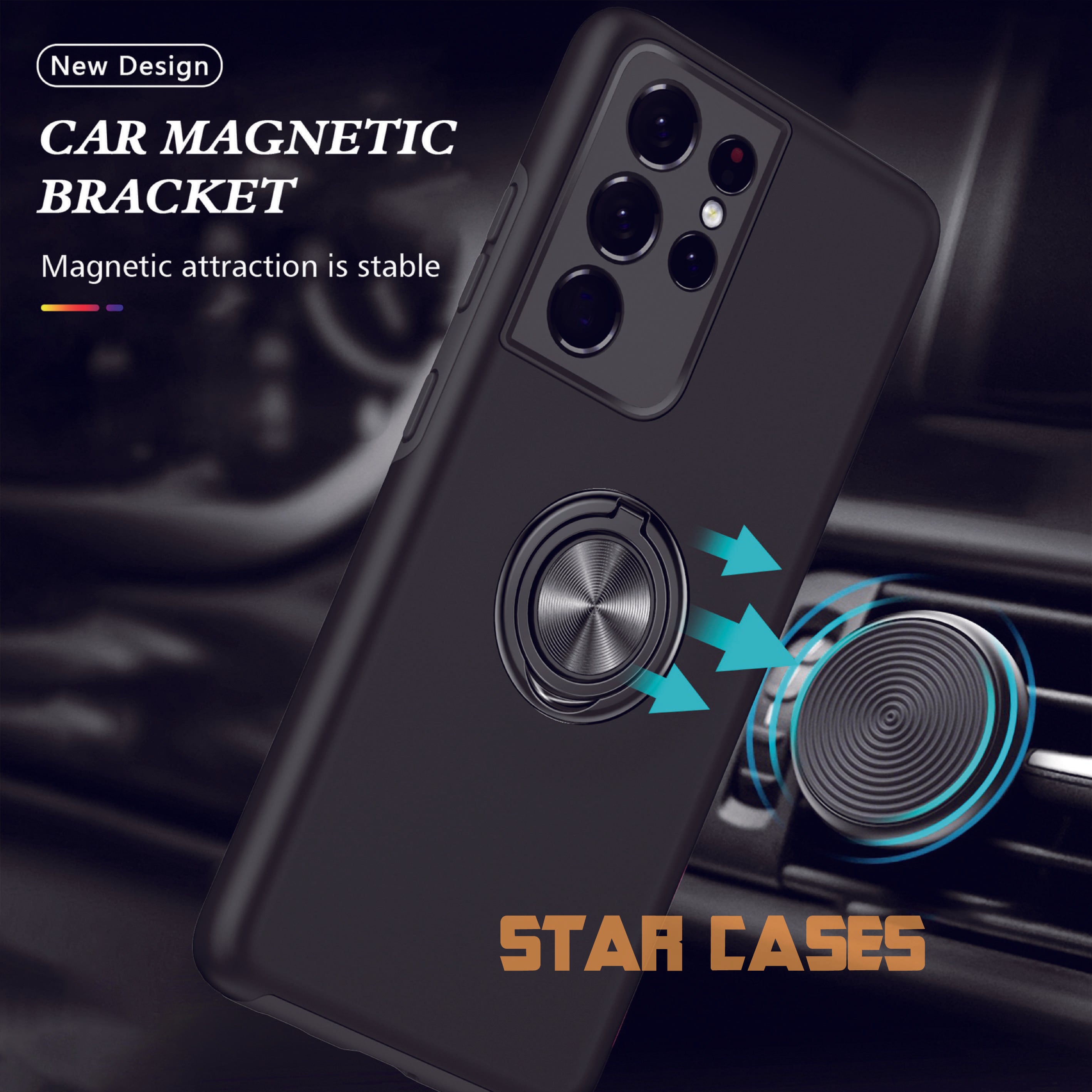 Samsung A05s Hybrid Magnetic Ring Holder Case