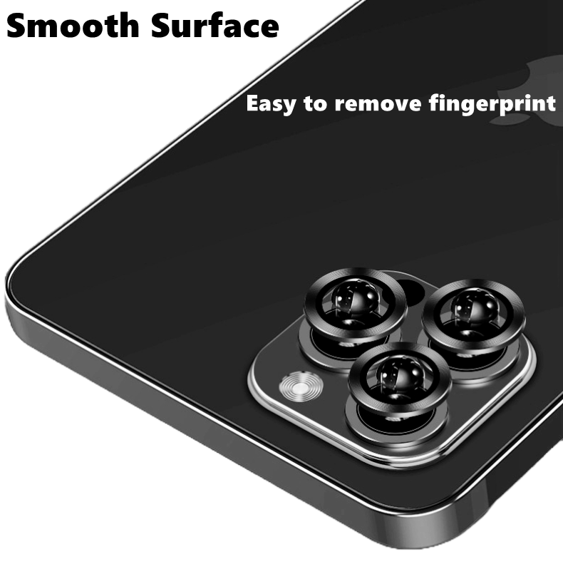 iPhone Camera Lens Metal Ring Glass Screen Protector