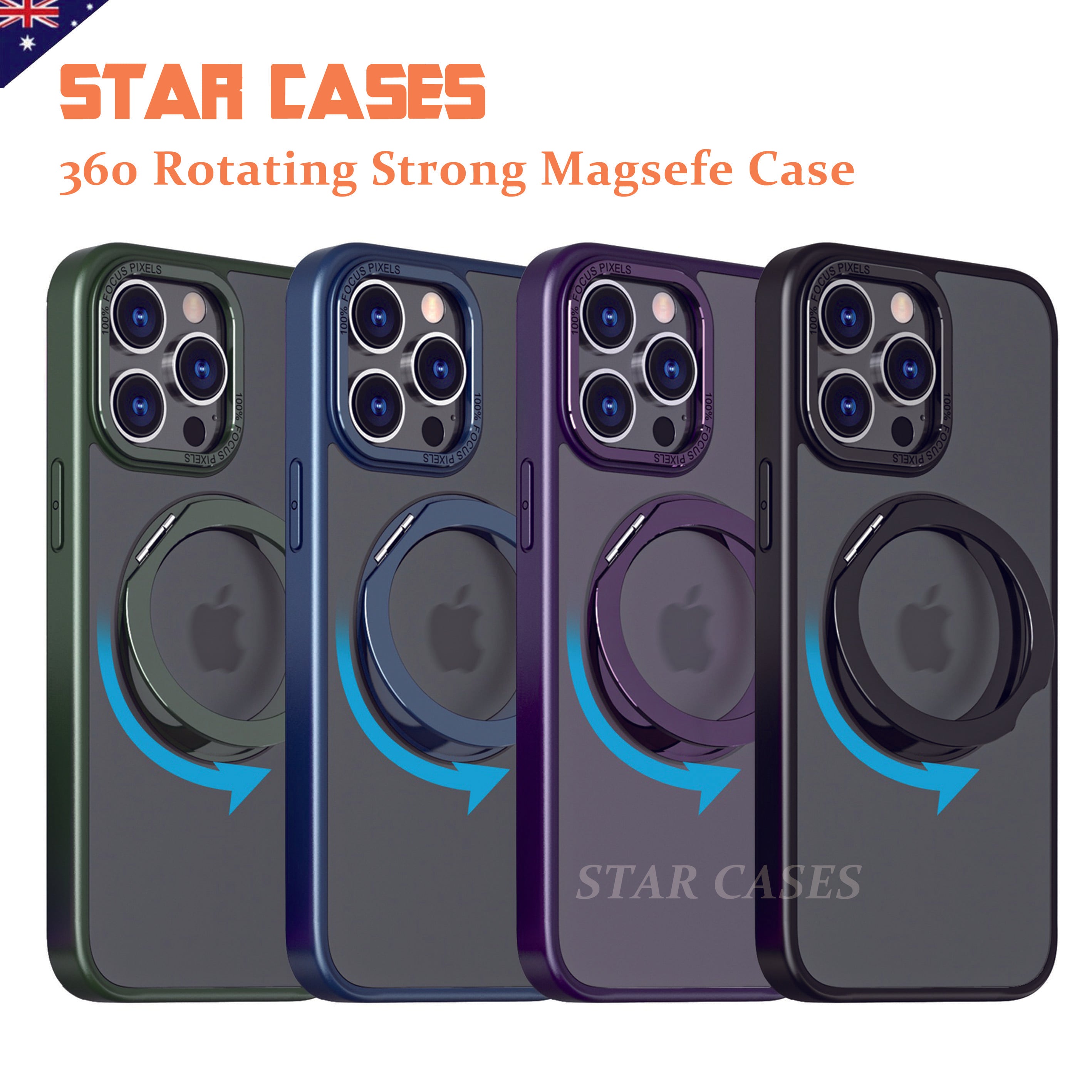iPhone 15 360 Rotating Strong Magsafe Case