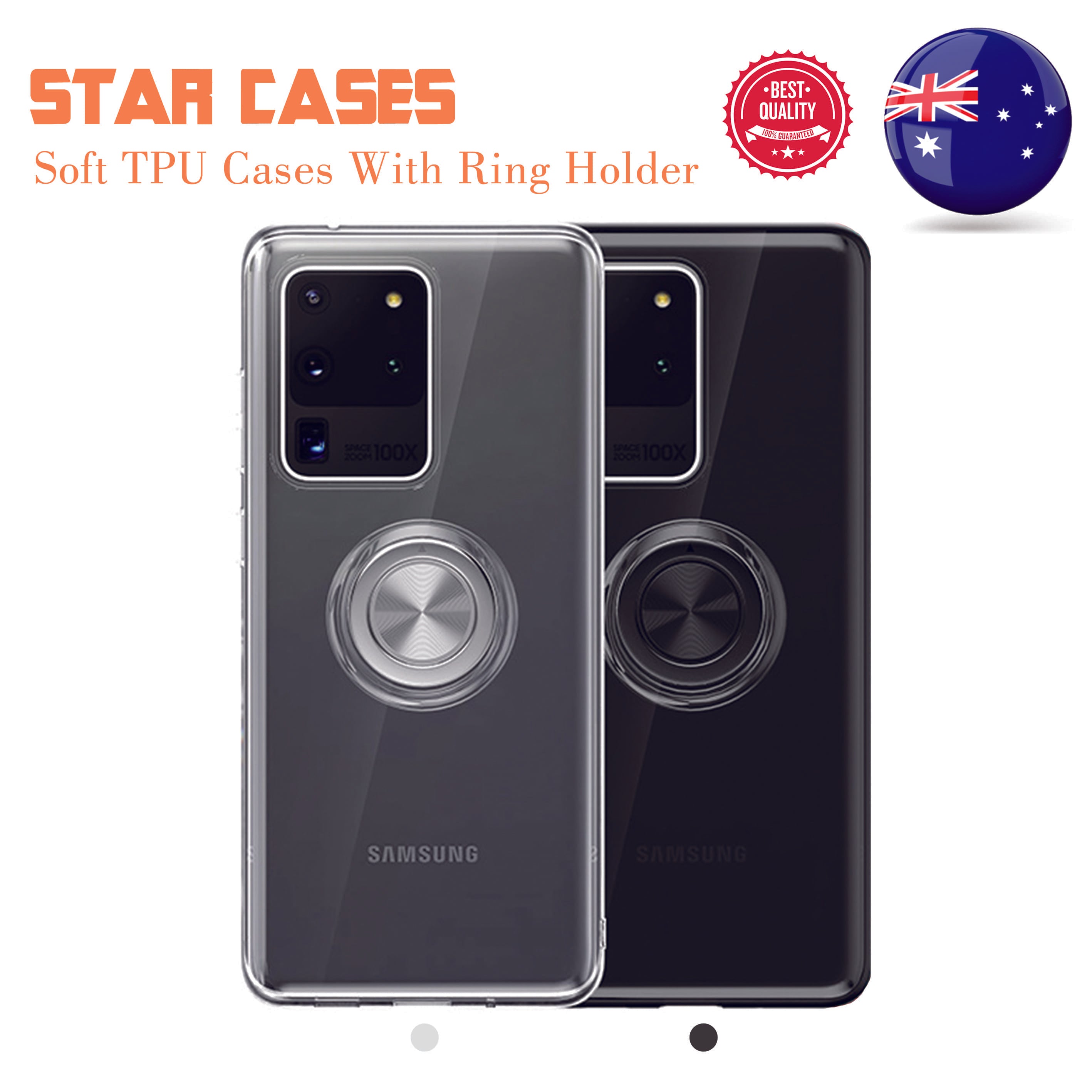 Samsung S22 Plus Clear Ring Holder Soft Case