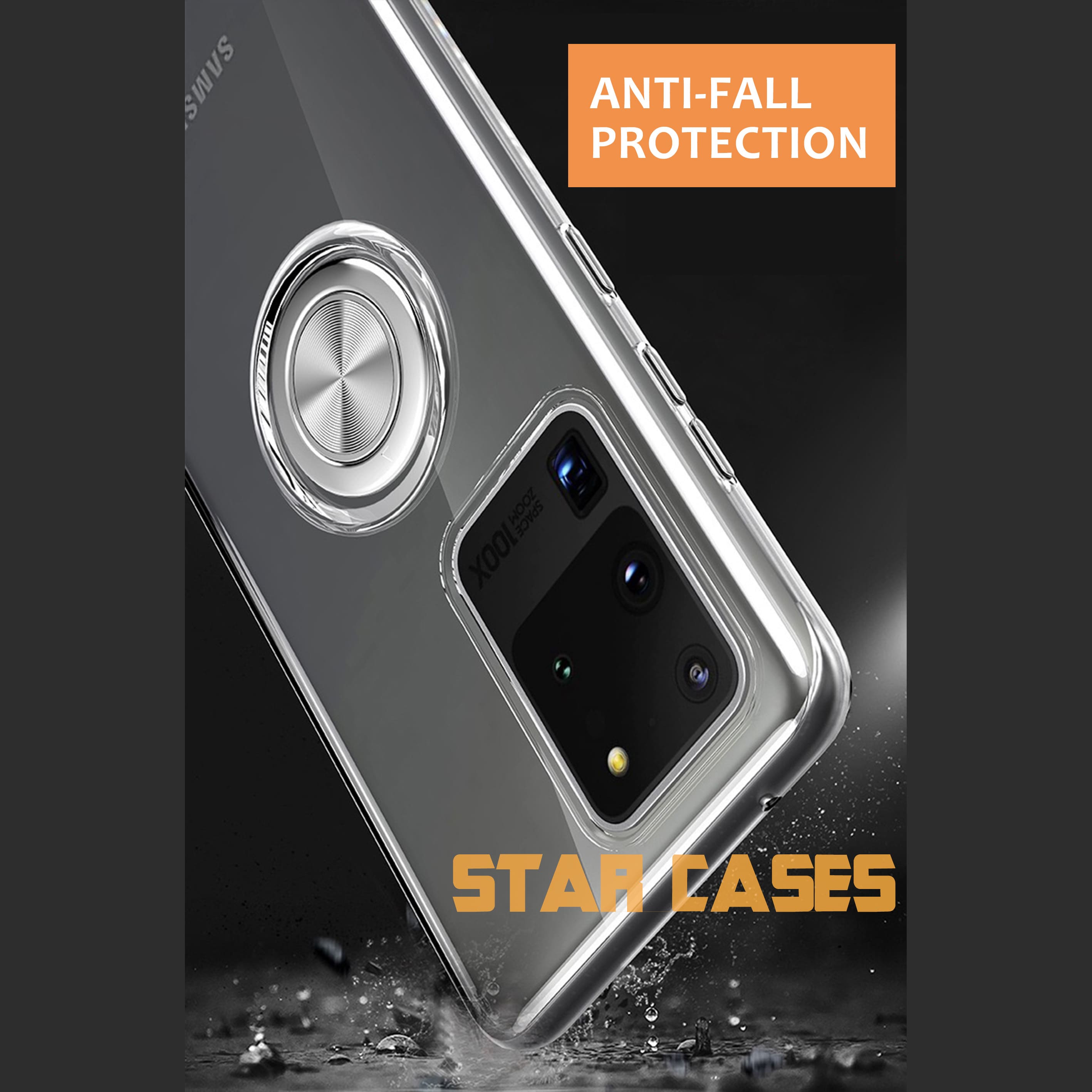 Samsung S10 Plus Clear Ring Holder Soft Case