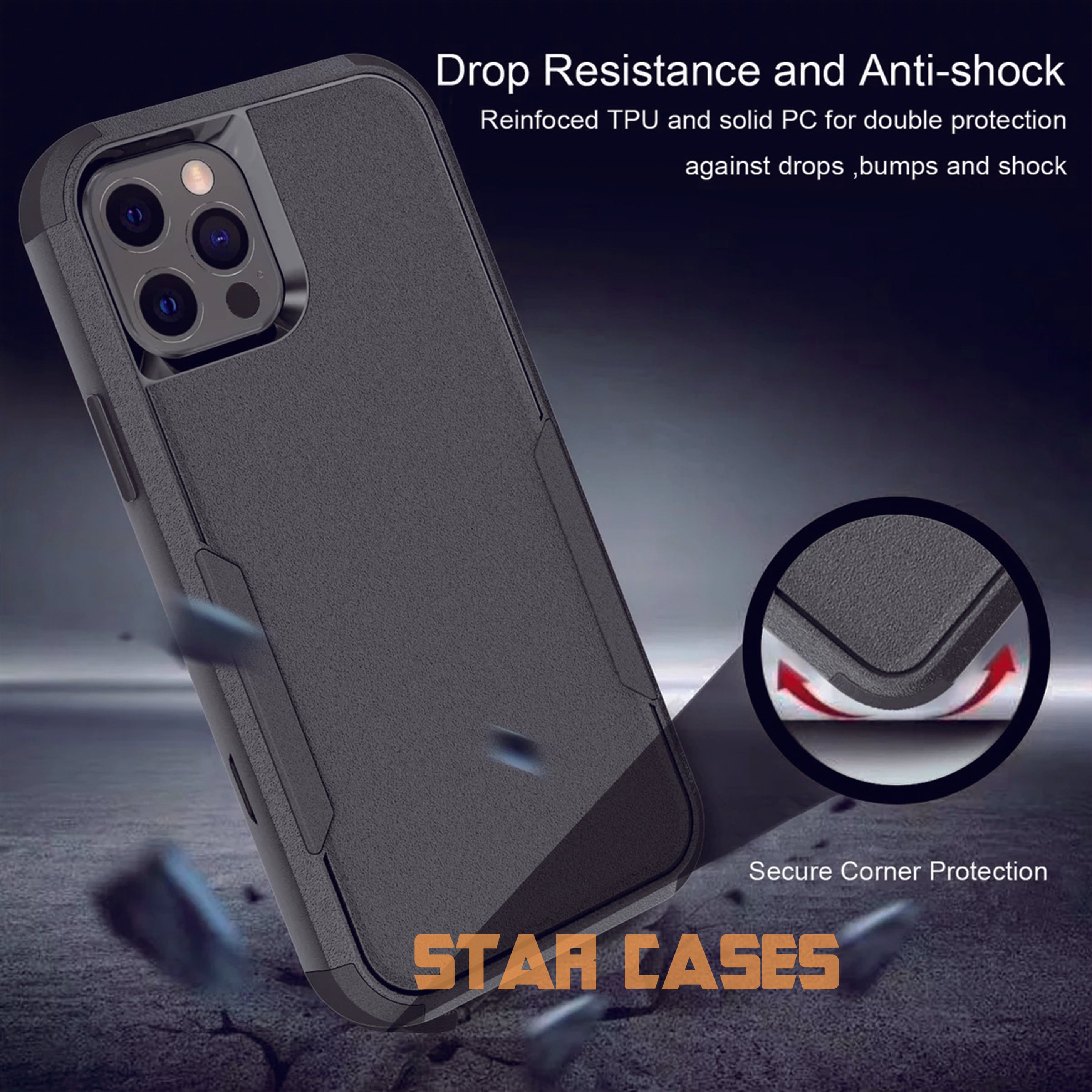 iPhone 13 Pro Max Hybrid Shockproof Commuter Case