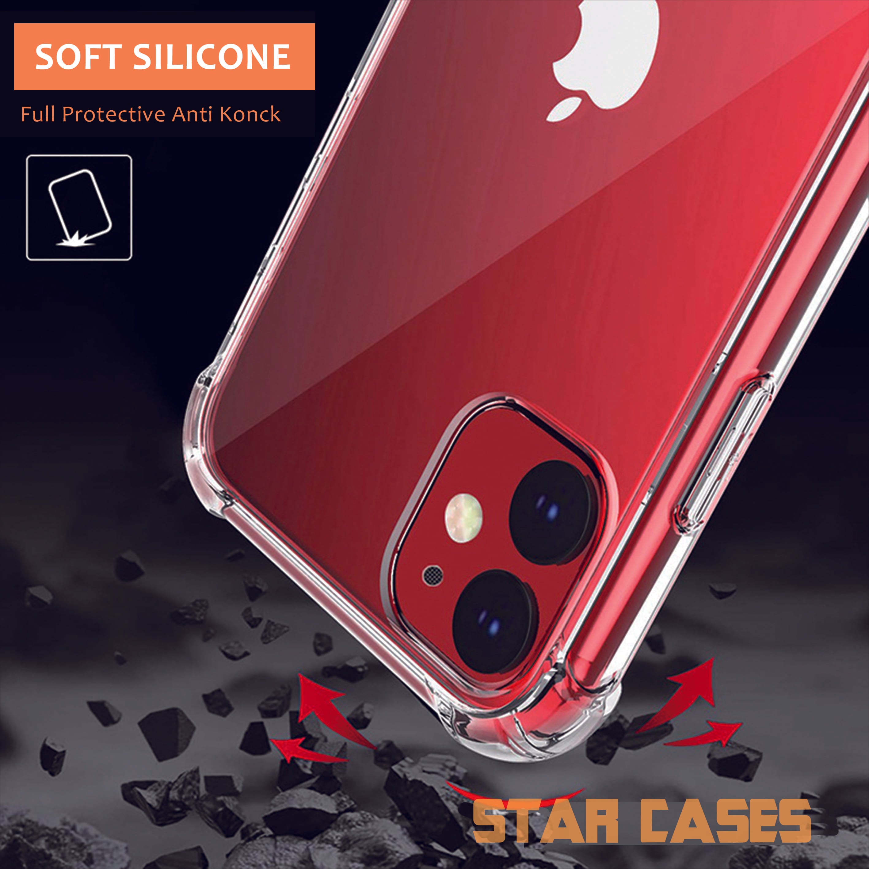 iPhone 7Plus/8Plus Clear Soft Bumper Case