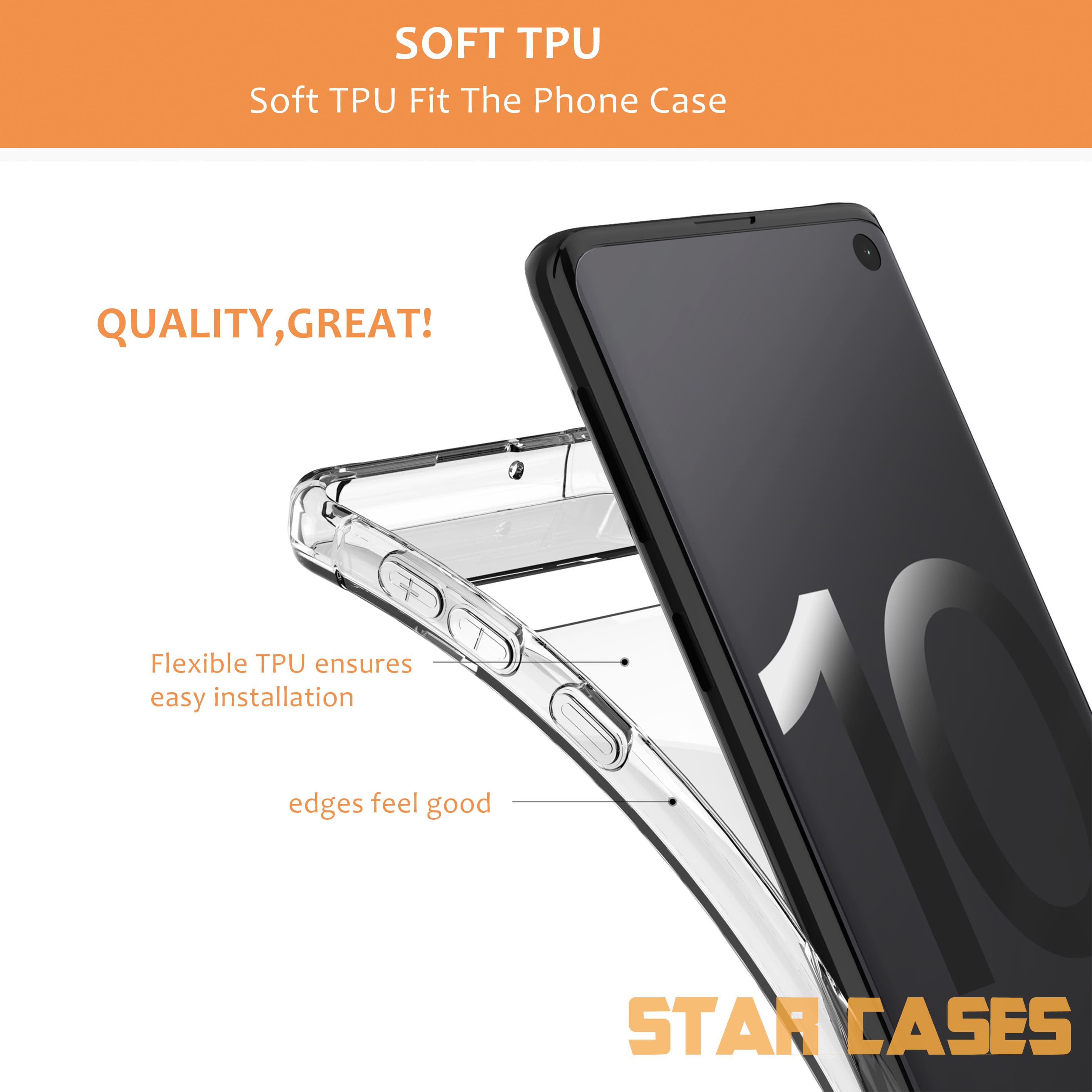 Samsung A54 Clear Soft Bumper Case