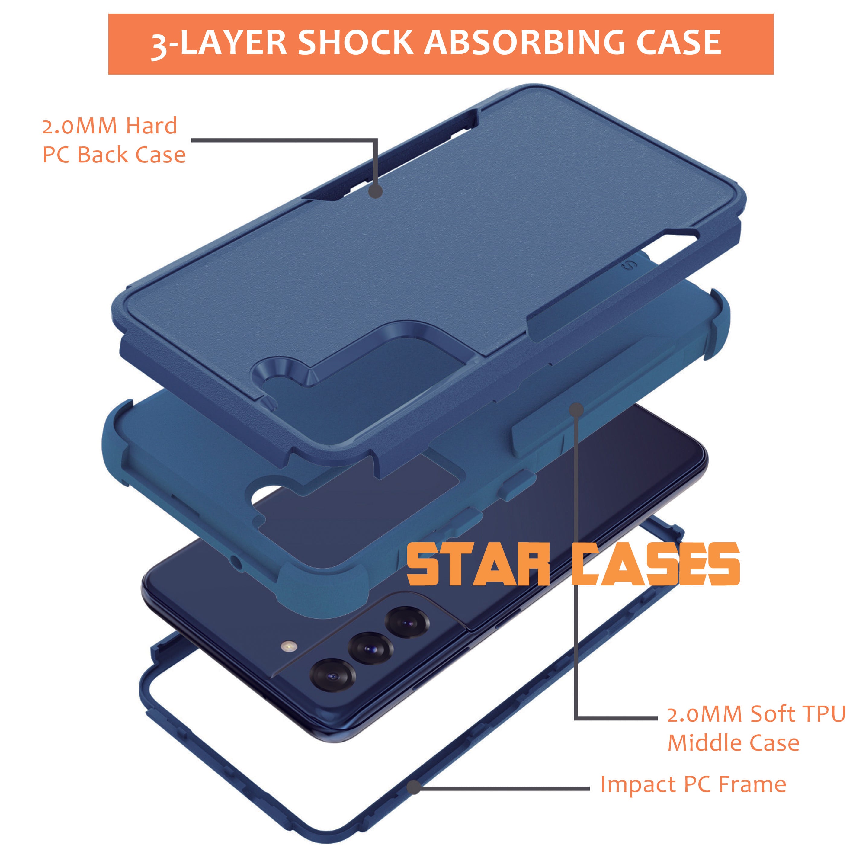 Samsung S23 Ultra Hybrid Shockproof Commuter Case